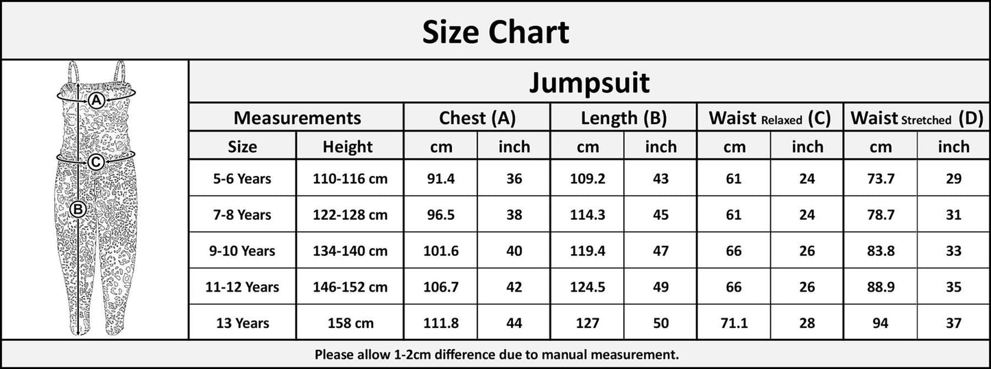 Kids Girls Jumpsuit Tie Dye Print Trendy Fahsion Playsuit All In One Jumpsuits