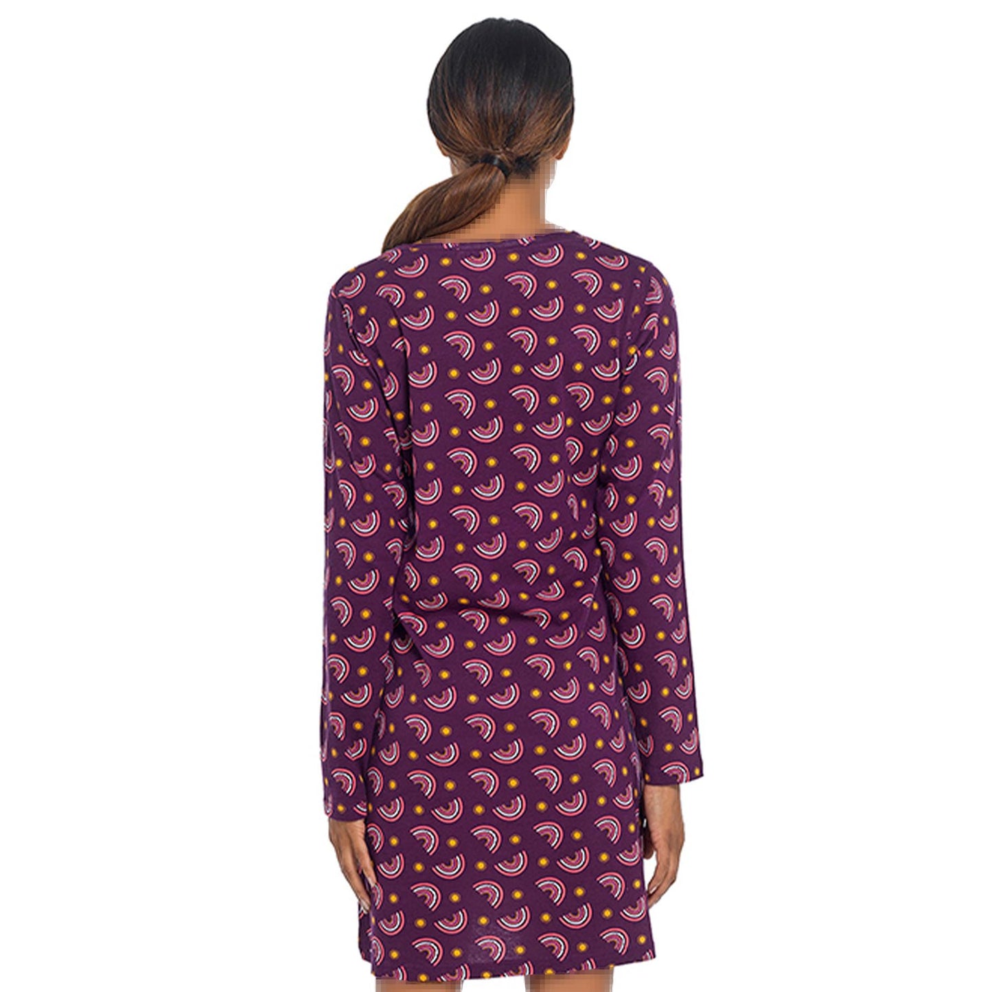 A2Z Ladies Long Sleeves Nightie Cotton Jersey Sleepwear Comfortable Nightshirts