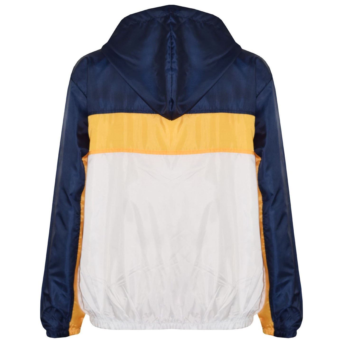 Kids Boys Girls Windbreaker Contrast Block Hooded Jackets Rain Mac Raincoat 5-13
