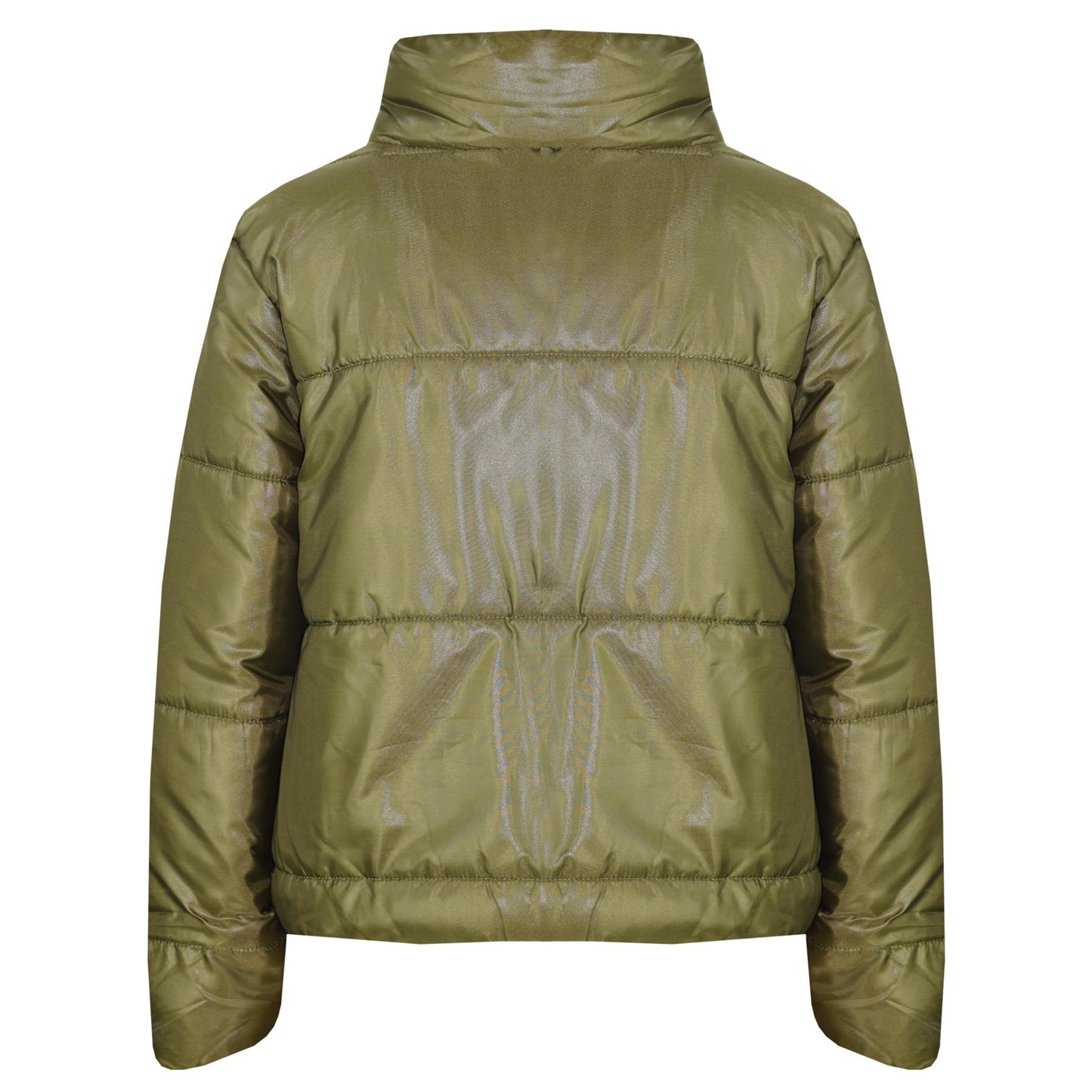 Girls Jacket Kids Wetlook Cropped Padded Quilted Puffer Bubble Jackets Coat 5-13