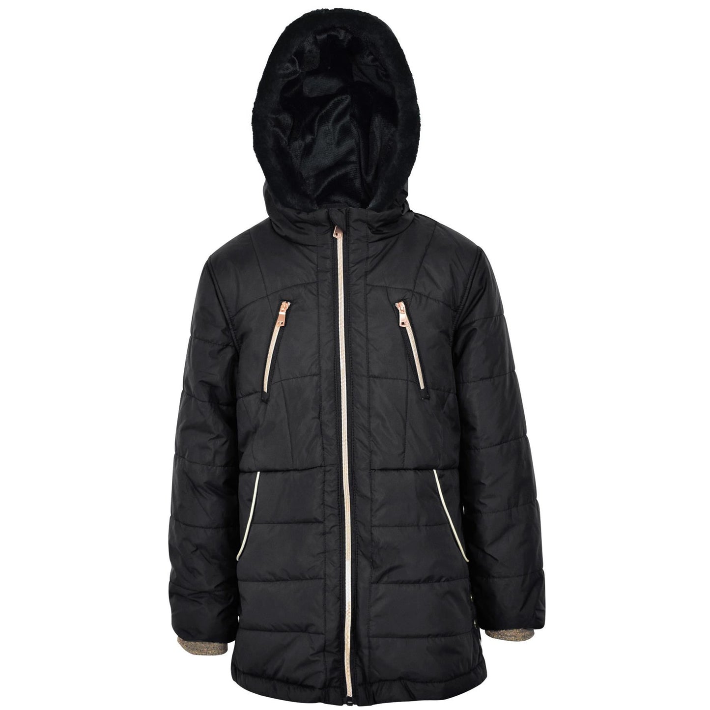 Kids Girls Longline Fashion Padded Casual School Jacket Bubble Coat 5-13 Years
