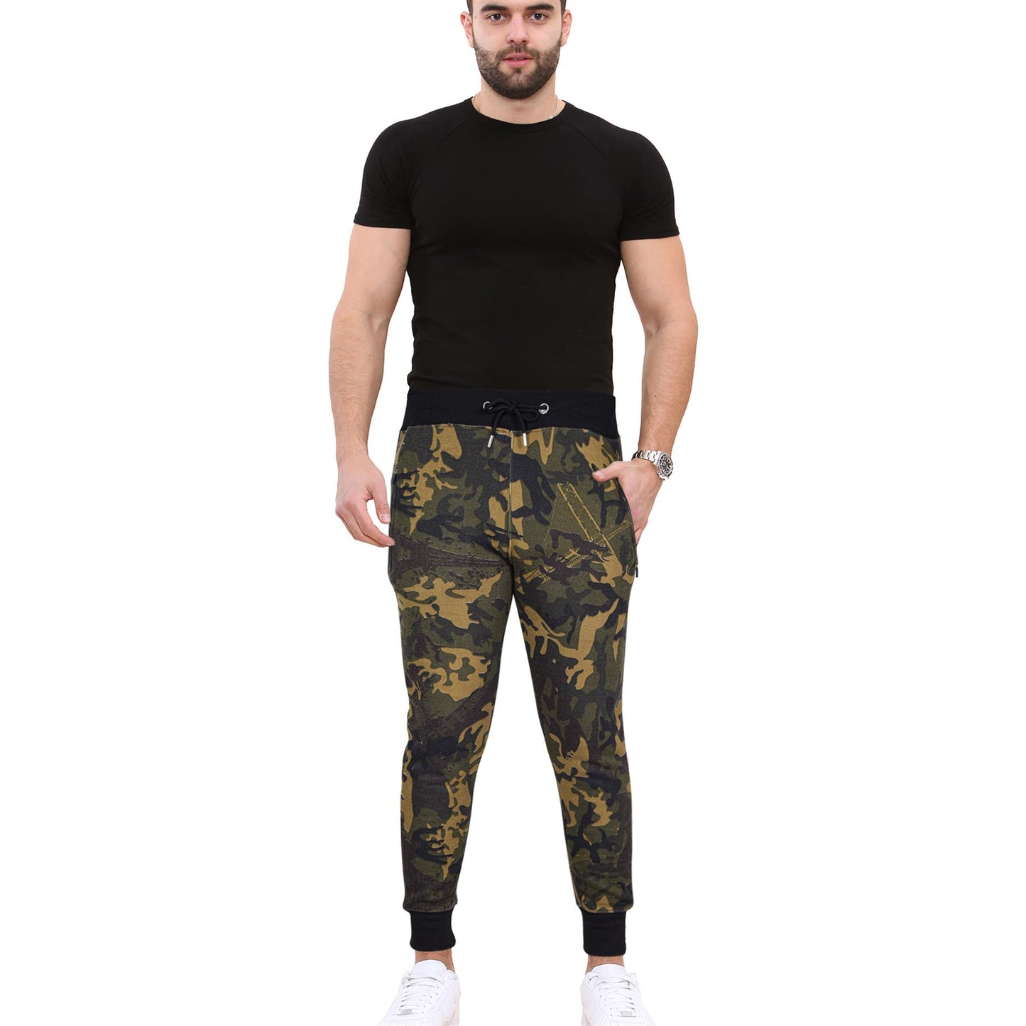 A2Z Mens Fleece Jogging Bottoms Joggers 2 Tone Exercise Sweatpants Gym Trousers Tracksuit Pants size S-4XL