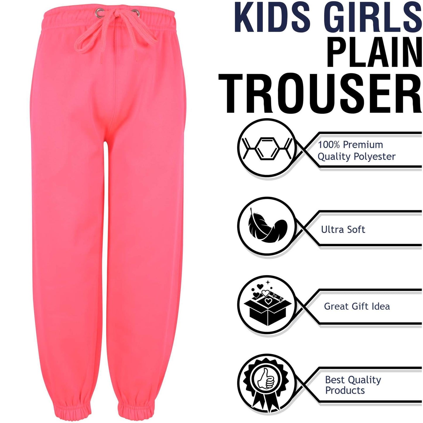 A2Z 4 Kids Boys Girls Joggers Jogging Pants Tracksuit Bottom Sweatpants Fleece Casual School Trouser Age 2 3 4 5 6 7 8 9 10 11 12 13 Years