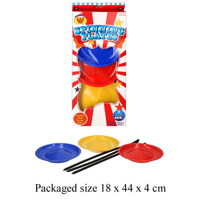 A2Z 4 Kids 3 Spinning Plates Sticks Set Learn Balancing Juggling Circus Trick