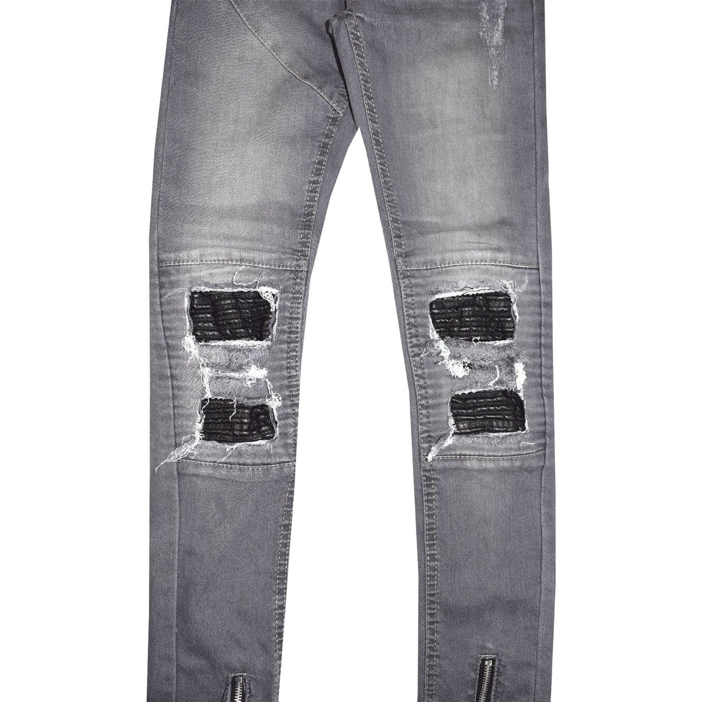 Kids Girls Stretchy Jeans Designer Ripped Drape Panel Denim Pant Trouser 5-13 Yr