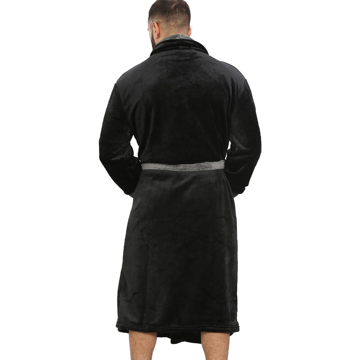 A2Z Mens Ultra Soft Luxury Fleece Dressing Gown Warm Cozy Loungewear Adult Robe