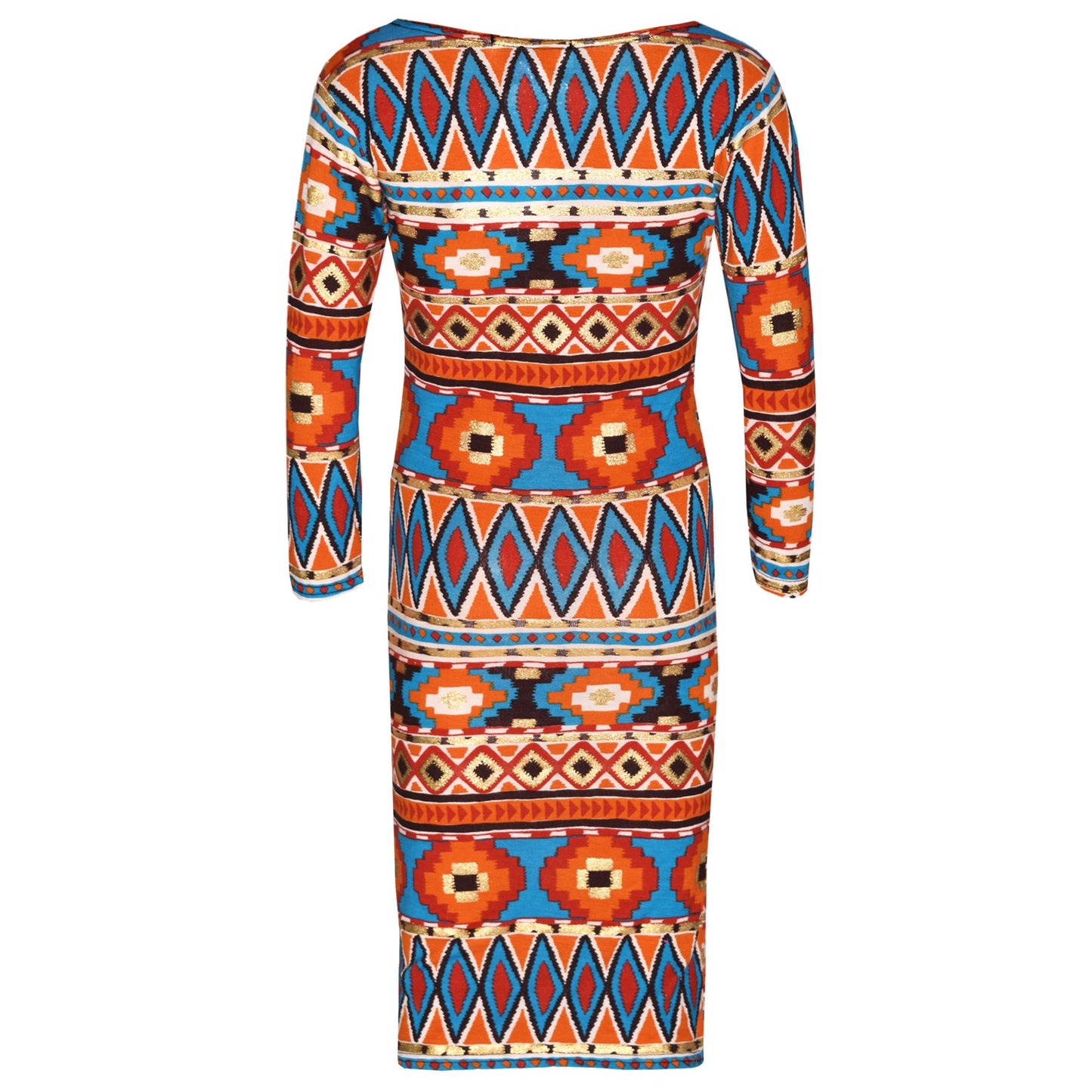 Girls Skater Dress Kids Aztec Print Summer Party Swing Midi Dresses 7-13 Years