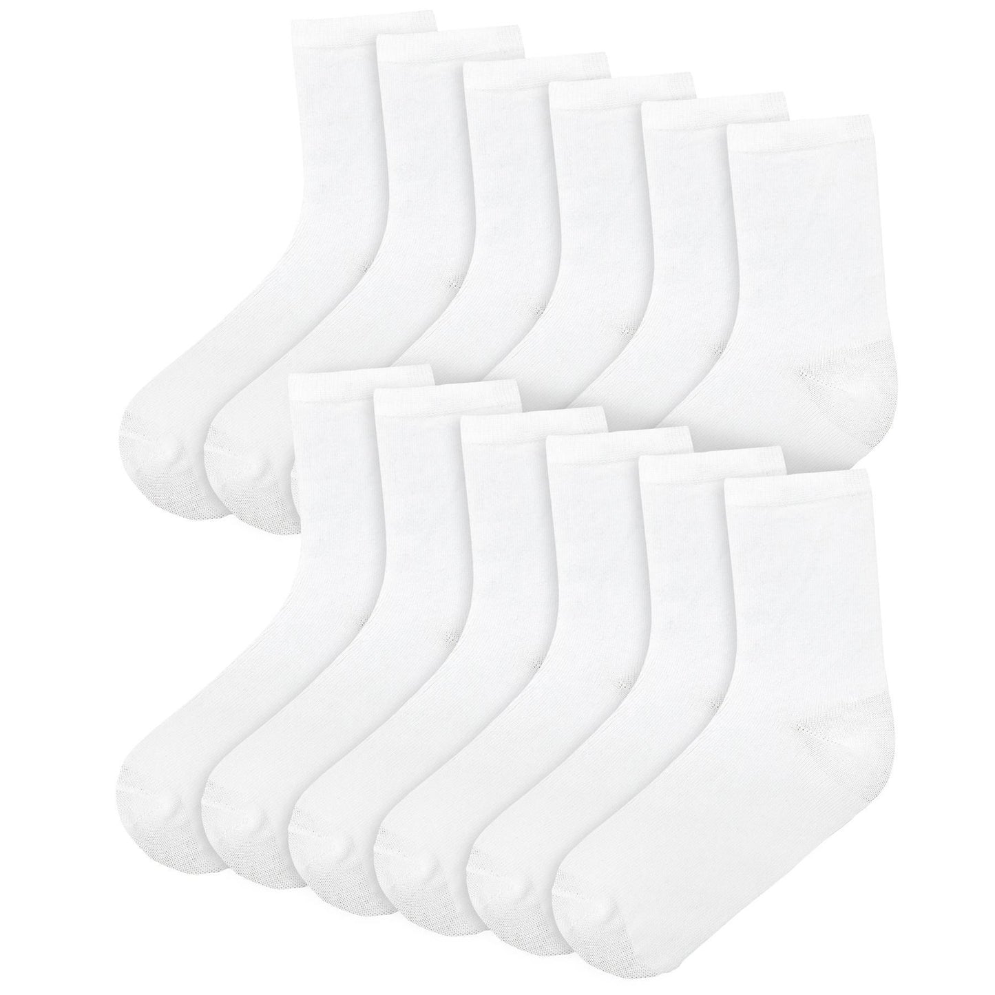 Kids Boys Girls Back to School Cotton Rich Plain Ankle School Socks Pack 6