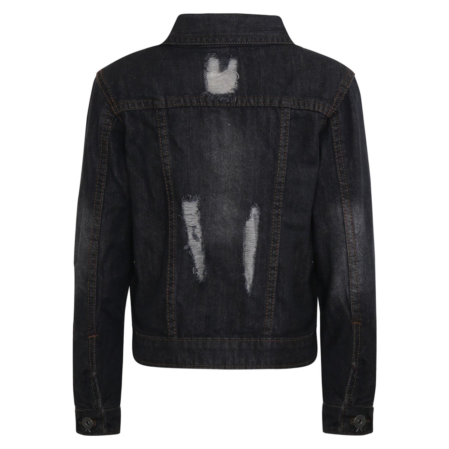 Kids Girls Denim Jackets Ripped Fashion Faded Jeans Jacket New Age 3-13 Years