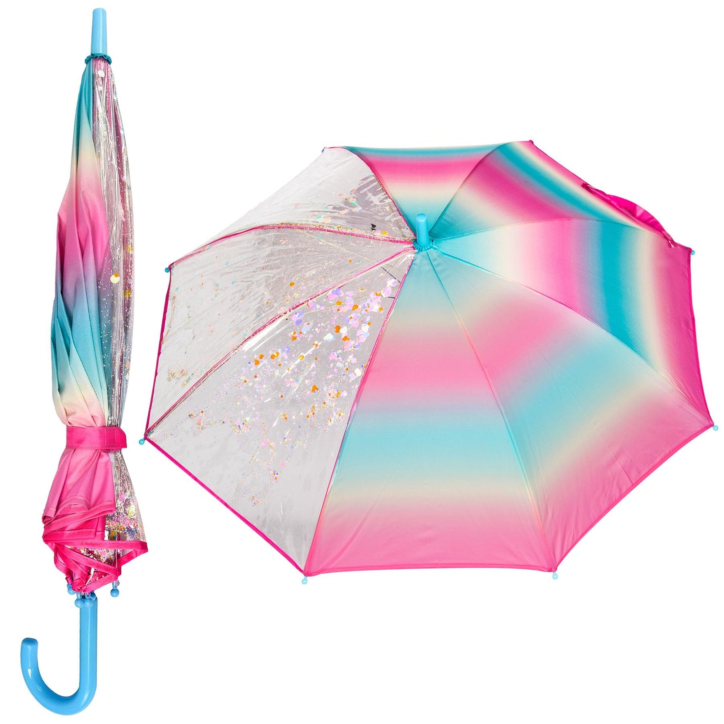 A2Z 4 Kids Stick Umbrella Rainbow Walking Umbrellas Wind Water Proof 95cm Brolly