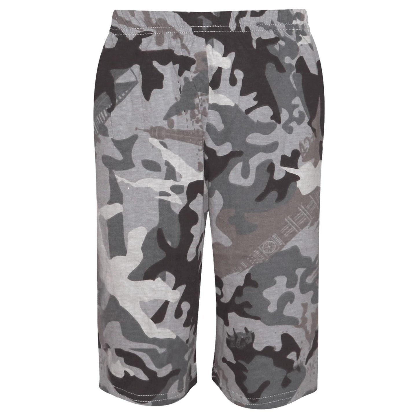 Kids Boys Long Sleeve Pyjamas Contrast T-Shirt Shorts loungewear Age 5-13 Years
