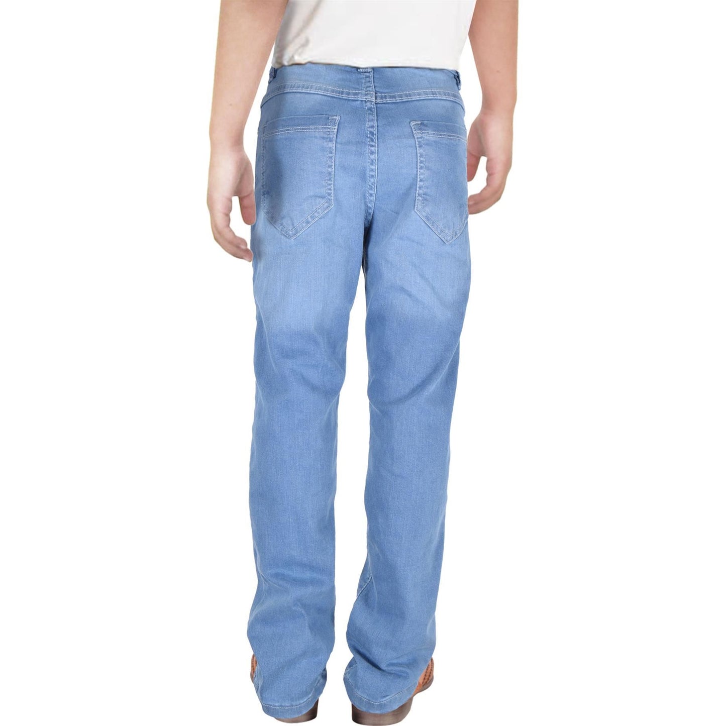 Kids Boys Relaxed Straight Fit Boot Cut Ripped Jeans for Teens Cotton Jeans 5-13
