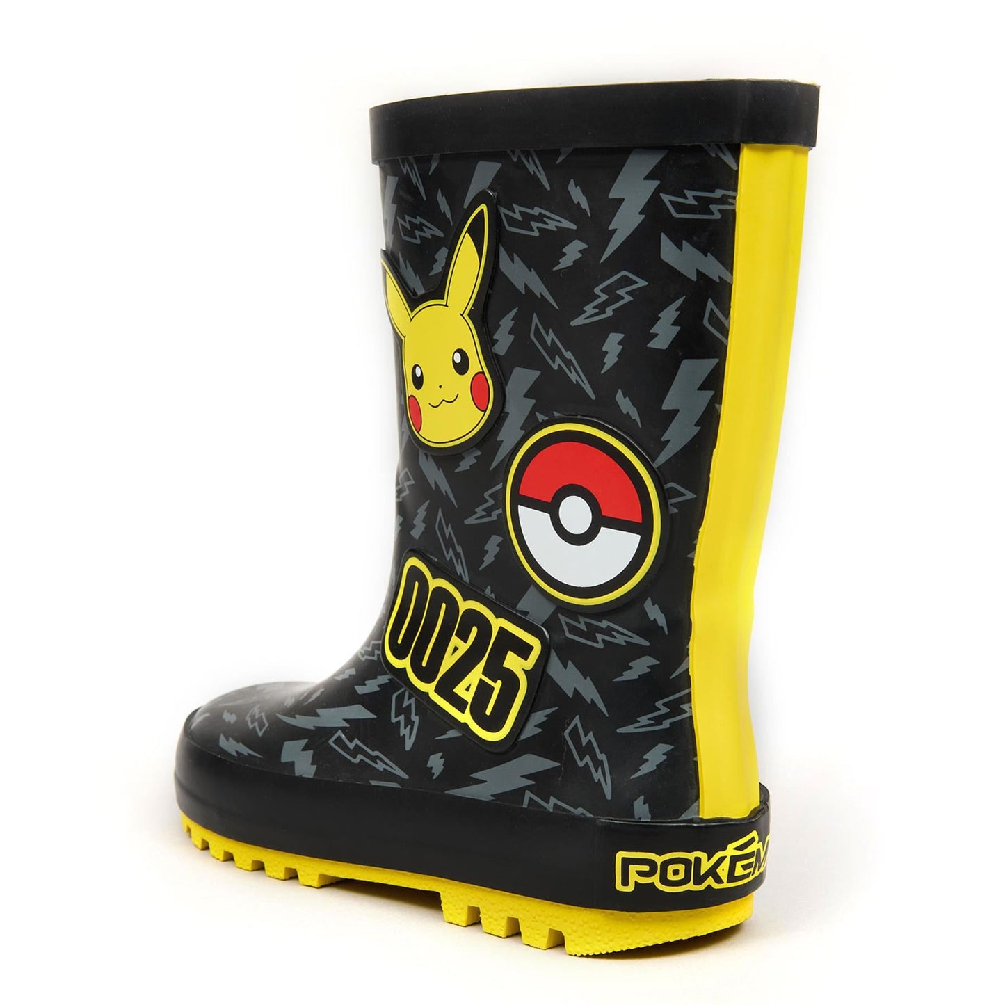 Officially Licensed Pokemon Pikachu 0025 Kids Wellies Lightning PVC Rain Boots