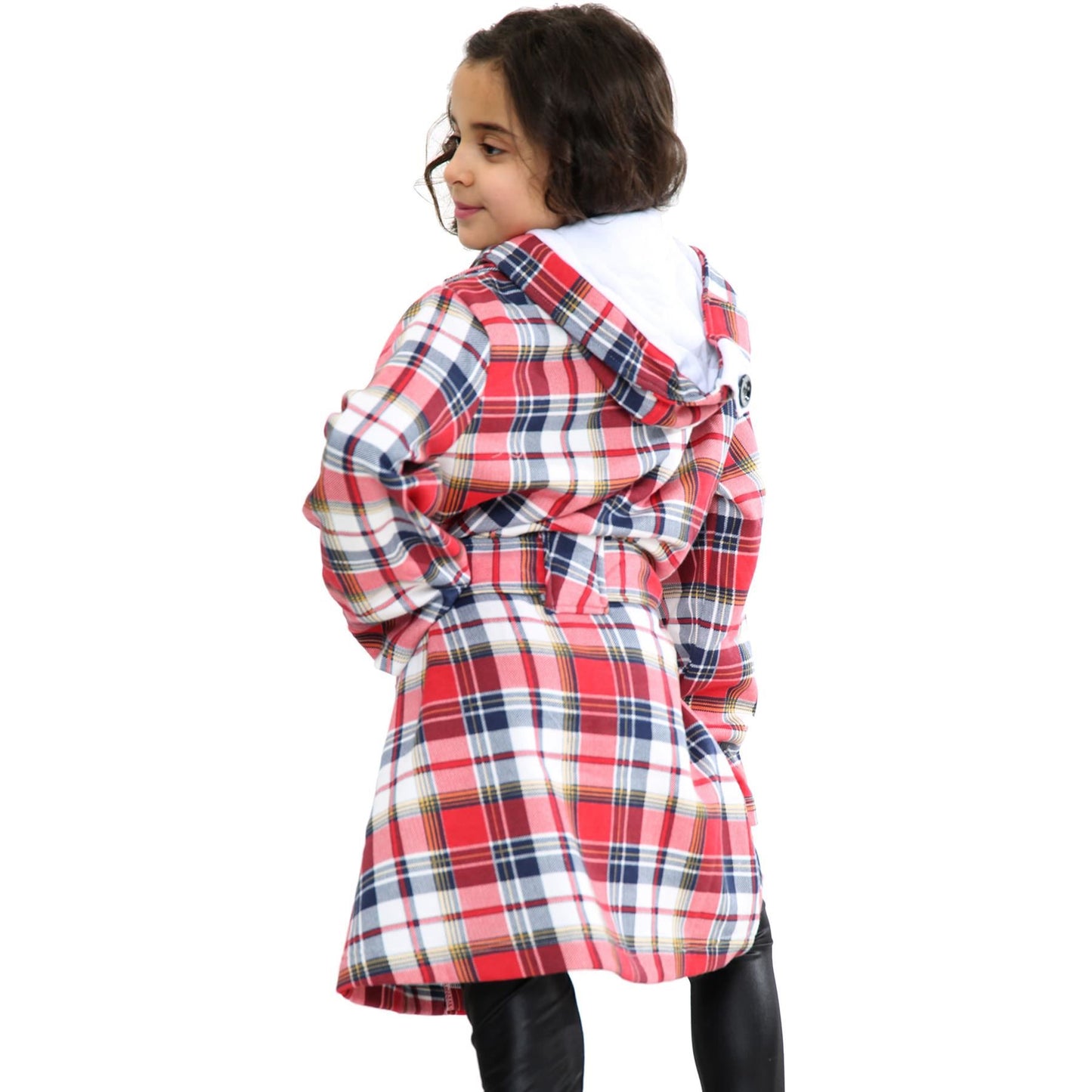 A2Z 4 Kids Parka Jacket Hooded Warm Jacket Oversized Belted Cuffs 5 -13 Years