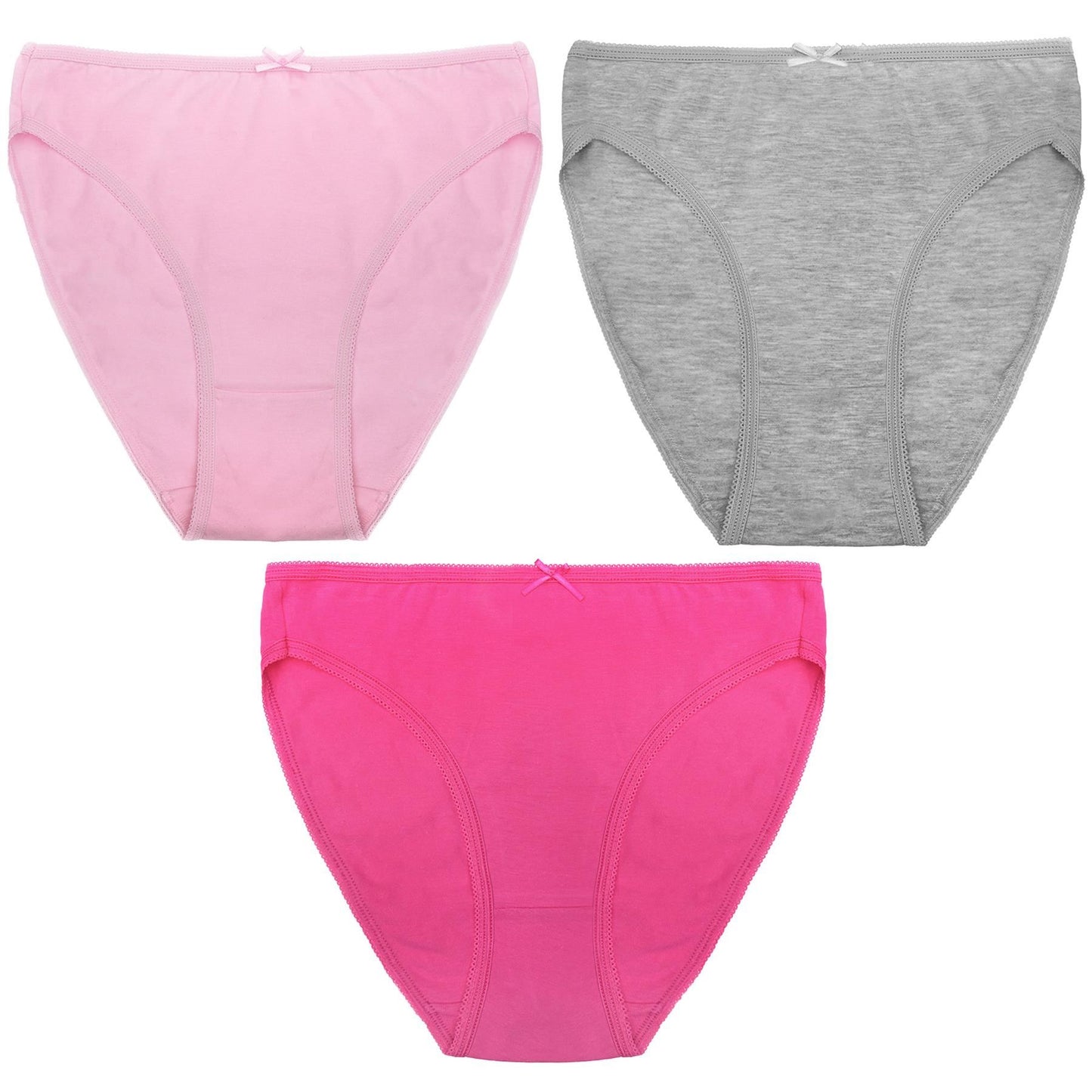 A2Z Ladies High Leg Briefs Underwear Pack Of 5 Comfortable Fit Adjustable Waist