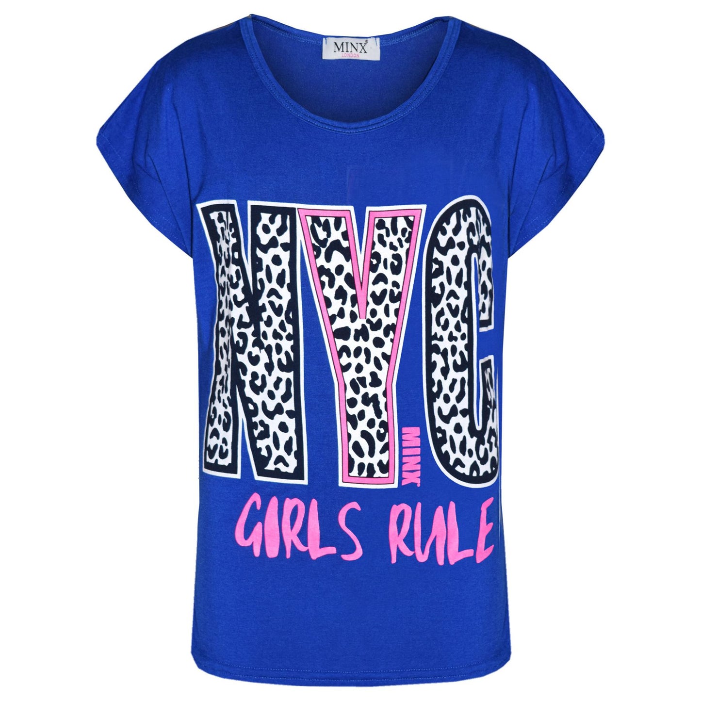 Kids Girls NYC GIRLS RULE Printed Trendy Top & Fashion Legging Set 7-13 Years
