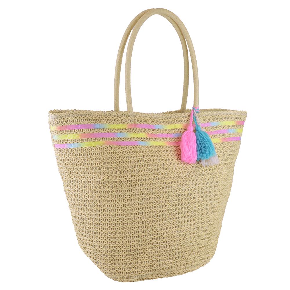 Women Straw Beach Bags Ladies Fashion Shoulder Bag Hand Bag Women Tote Bag
