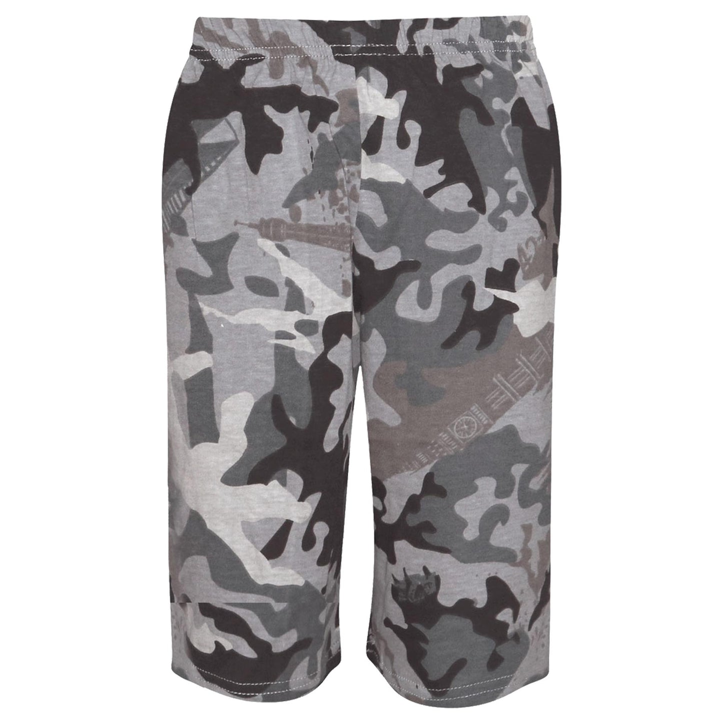 Kids Boys Long Sleeve Pyjamas Contrast T-Shirt Shorts loungewear Age 5-13 Years