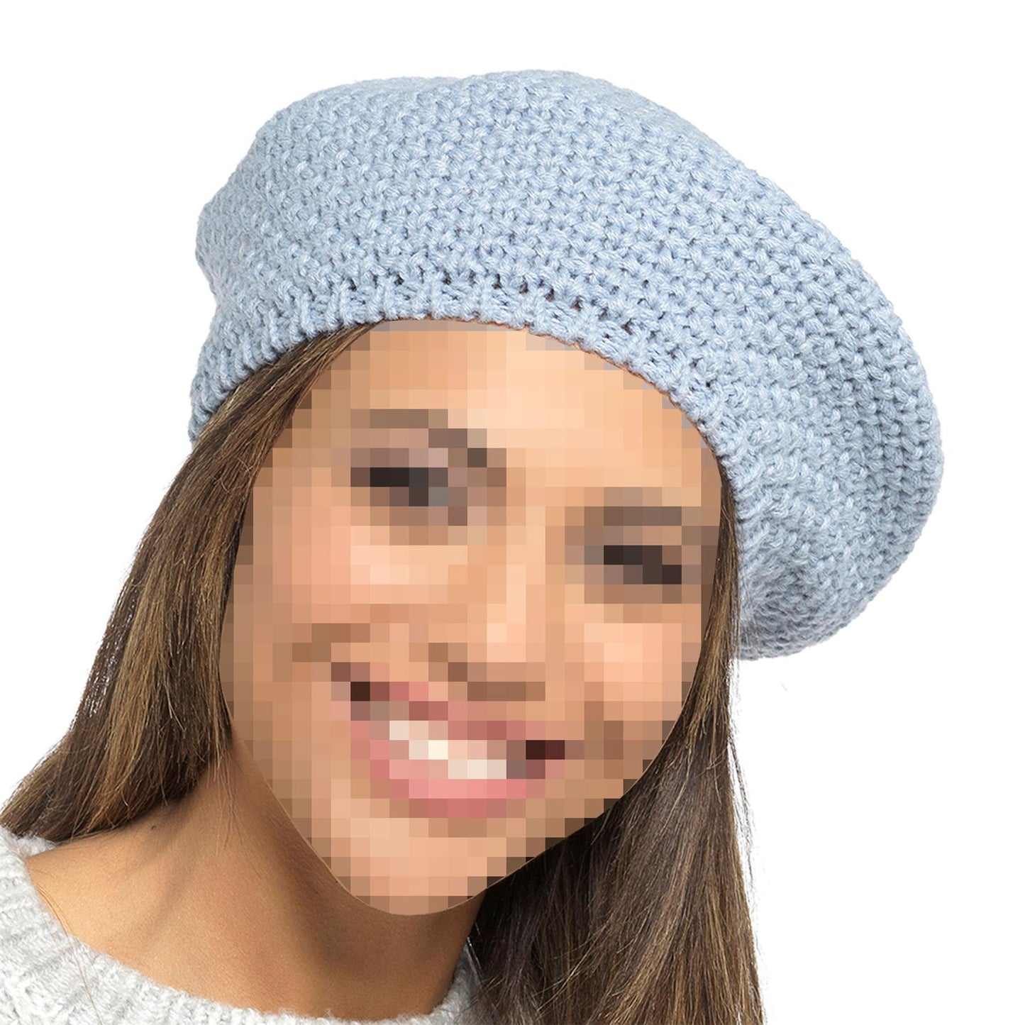 A2Z Ladies Hat Beret Knit Beanie Hats Stretchy Soft Feel Winter Warm Cozy Caps