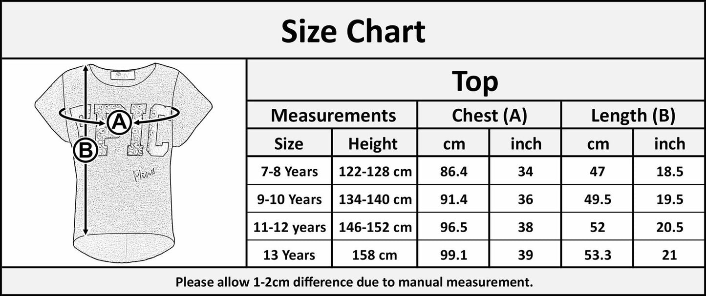 Kids Girls " EPIC " Printed Crop Top Stylish Fashion Trendy Top Age 7-13 Years