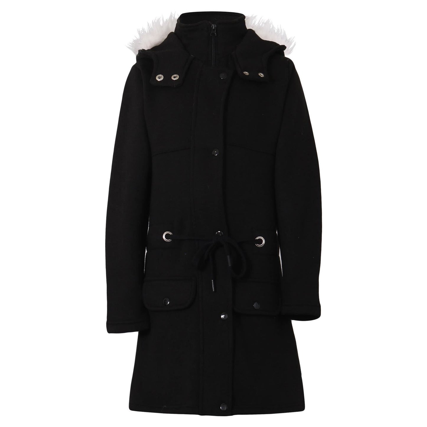 Kids Girls Hooded Camo Parka Jacket Faux Fur Coat New Fashion Age 5-13 Years
