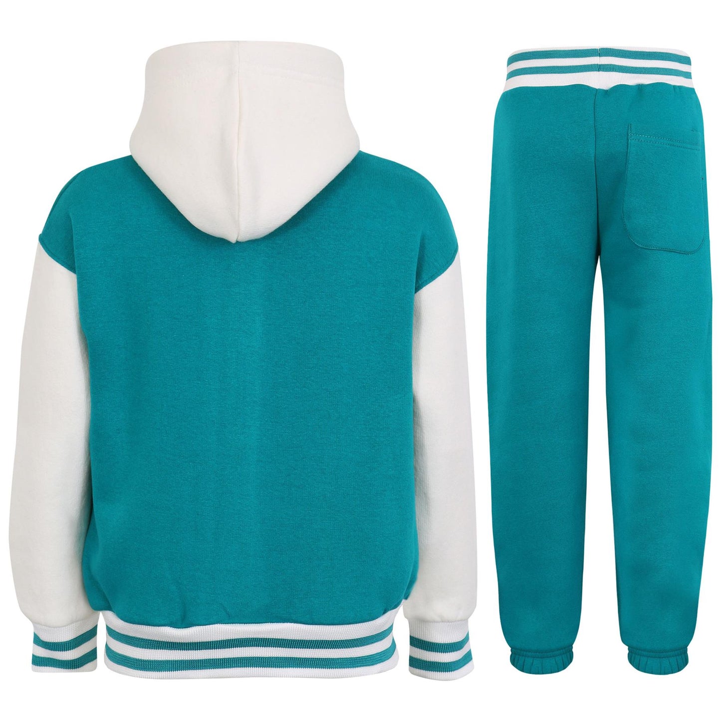 Girls Boys Tracksuit Kids Baseball Top Bottoms Jogging Suit Unisex Outfit 5-13Yr