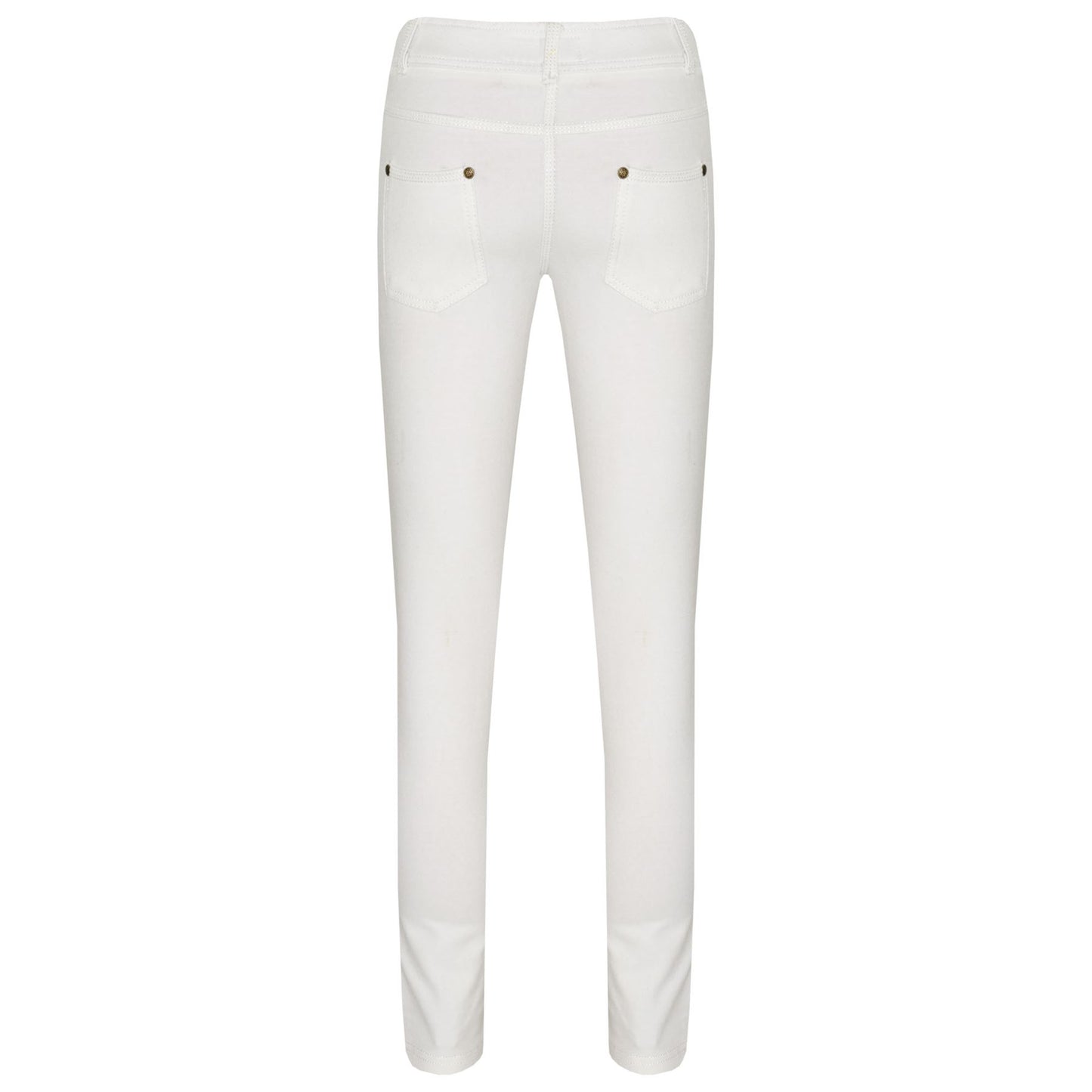 Kids Skinny Jeans Girls Stretchy Jeggings Fit Pants Coloured Trousers 5-13 Years