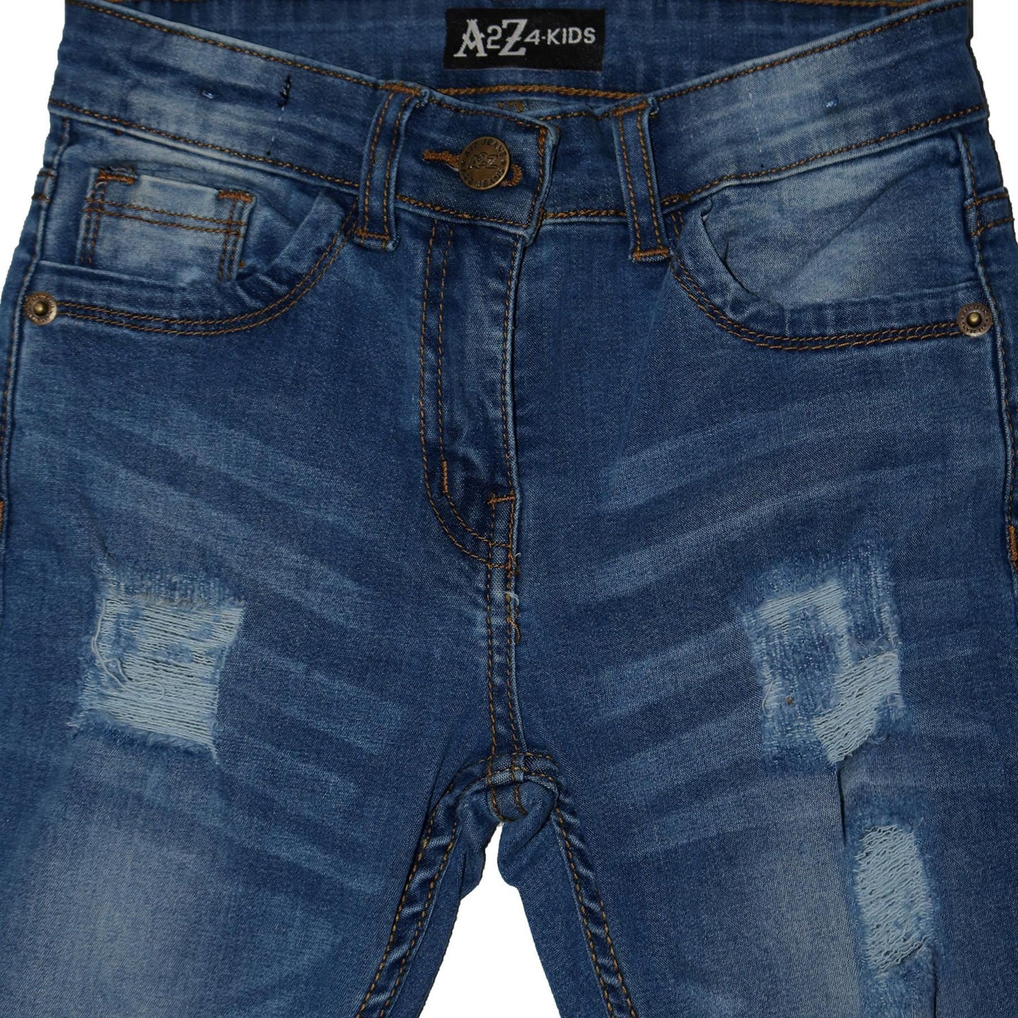 Kids Girls Stretchy Jeans Denim Ripped Faded Skinny Fashion Frayed Pant Jeggings