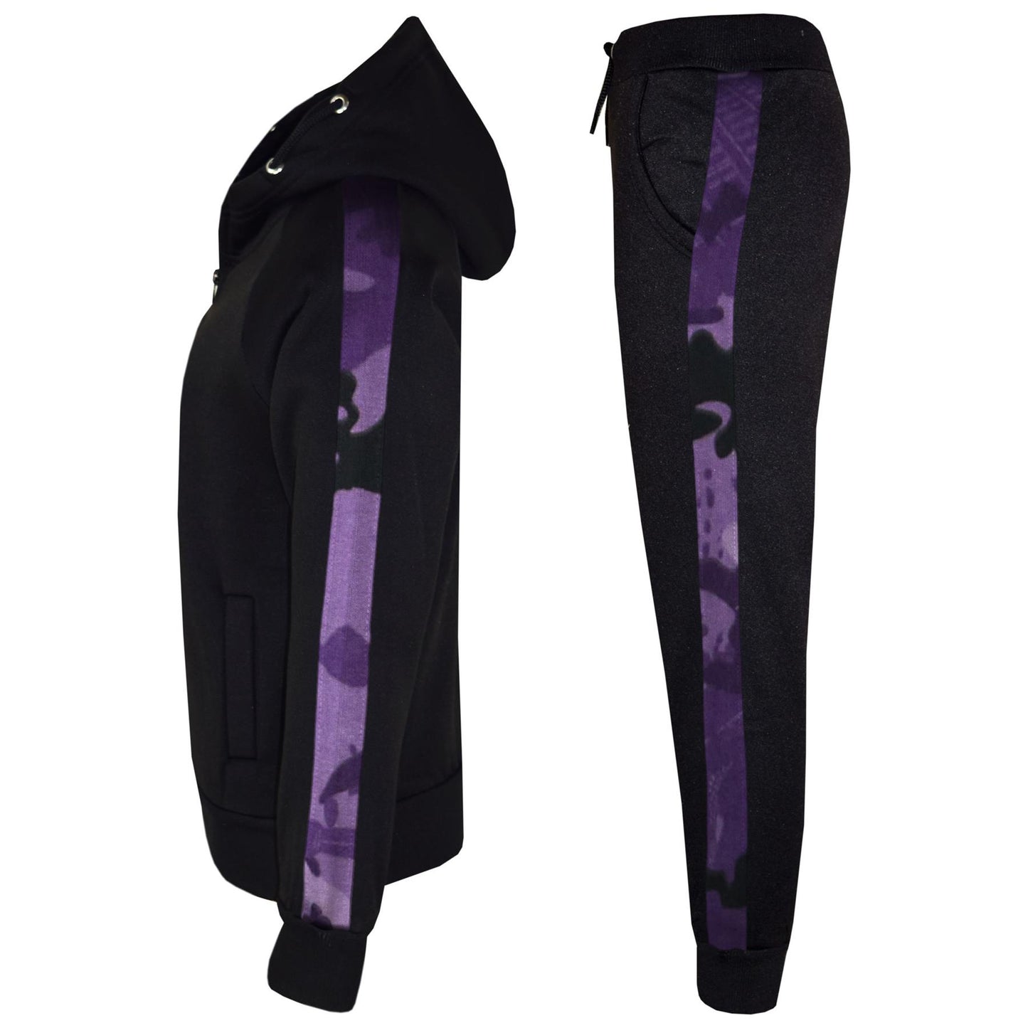 Kids Girls Boys Jogging Suit Fleece Hooded Hoodie Bottom Tracksuit Jogger 5-13Yr