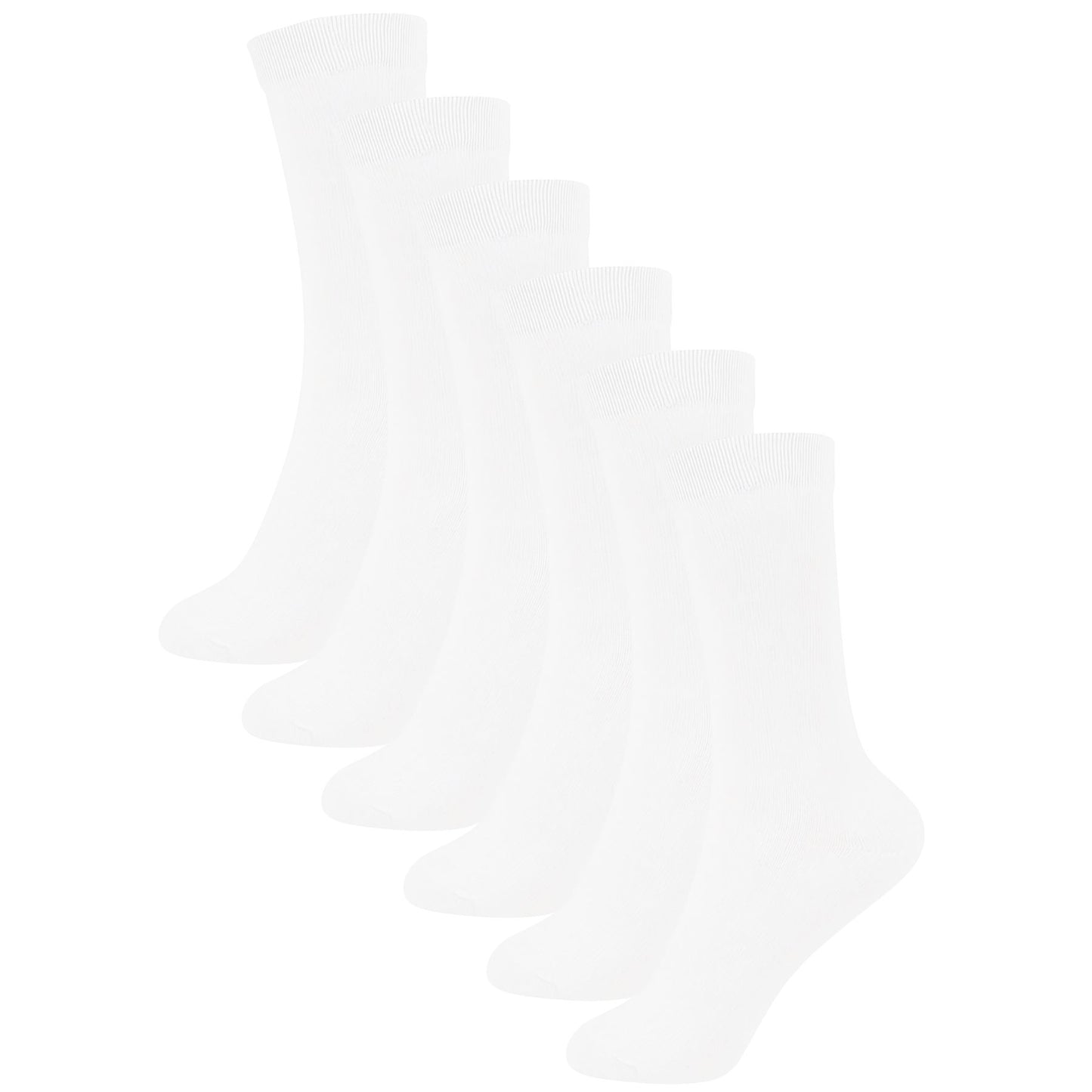 Kids Girls Plain Knee High Socks Pack of 3 Comfortable School Cotton Socks
