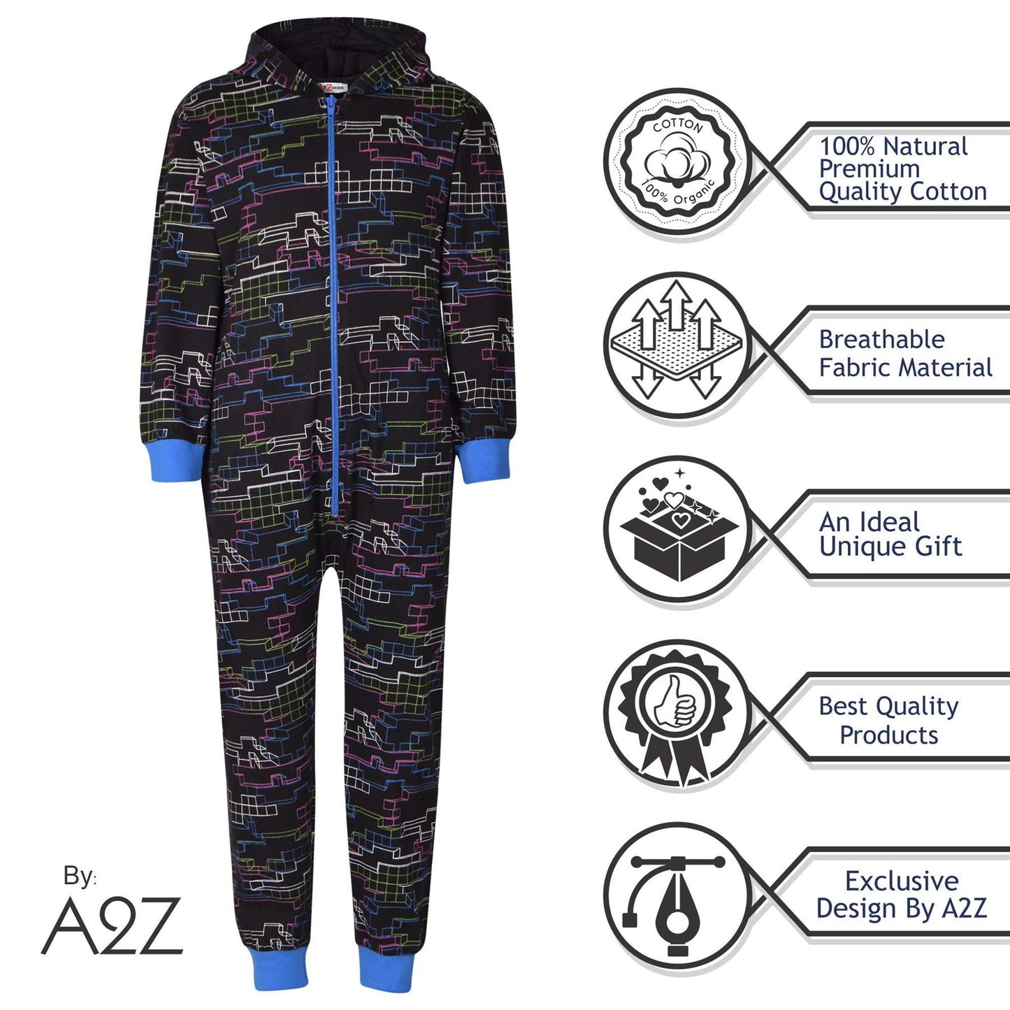 A2Z 4 Kids Girls Boys Onesie One Piece Kids Pyjamas The Future Robot Outfit