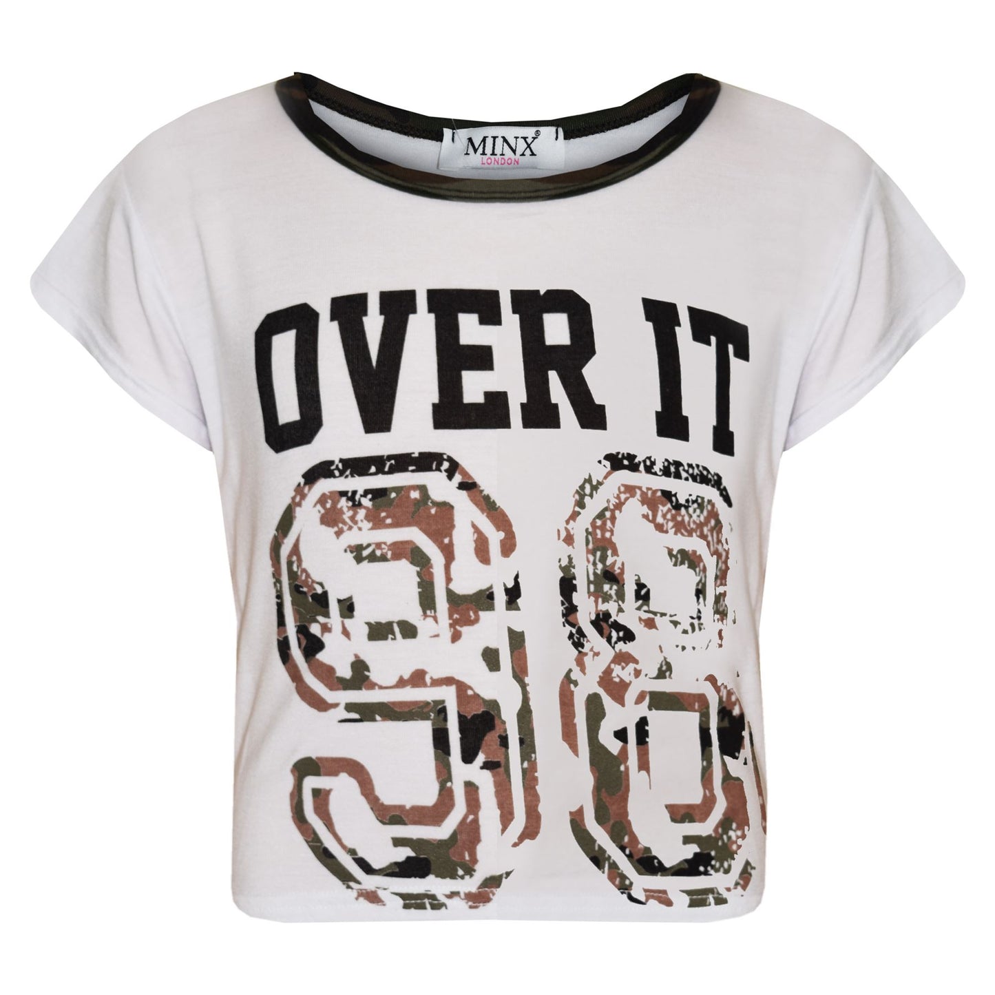 Girls Tops Kids Designer Over It 98 Camouflage Print Crop Top Legging Set 7-13Yr
