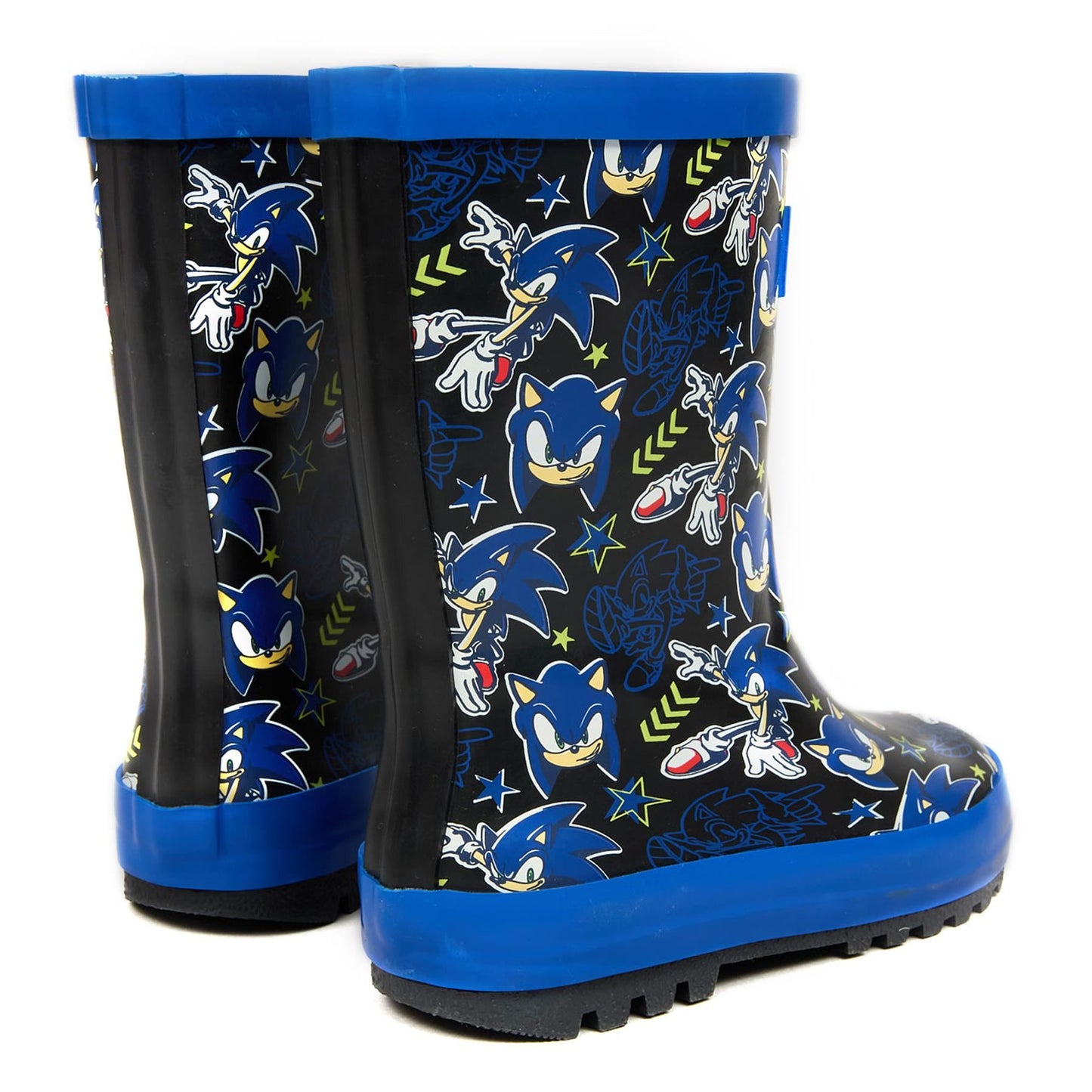 Officially Licensed Sonic the Hedgehog Kids Boys Waterproof Rubber Rain Wellies