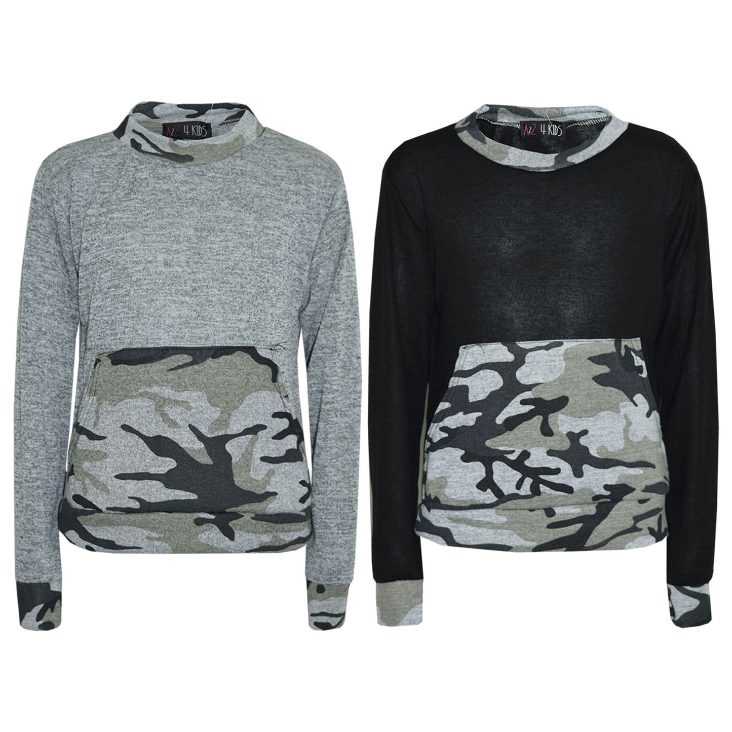 Kids Jogging Suit Boys Girls Camouflage Contrast Lounge Suit Tracksuit 7-13 Year