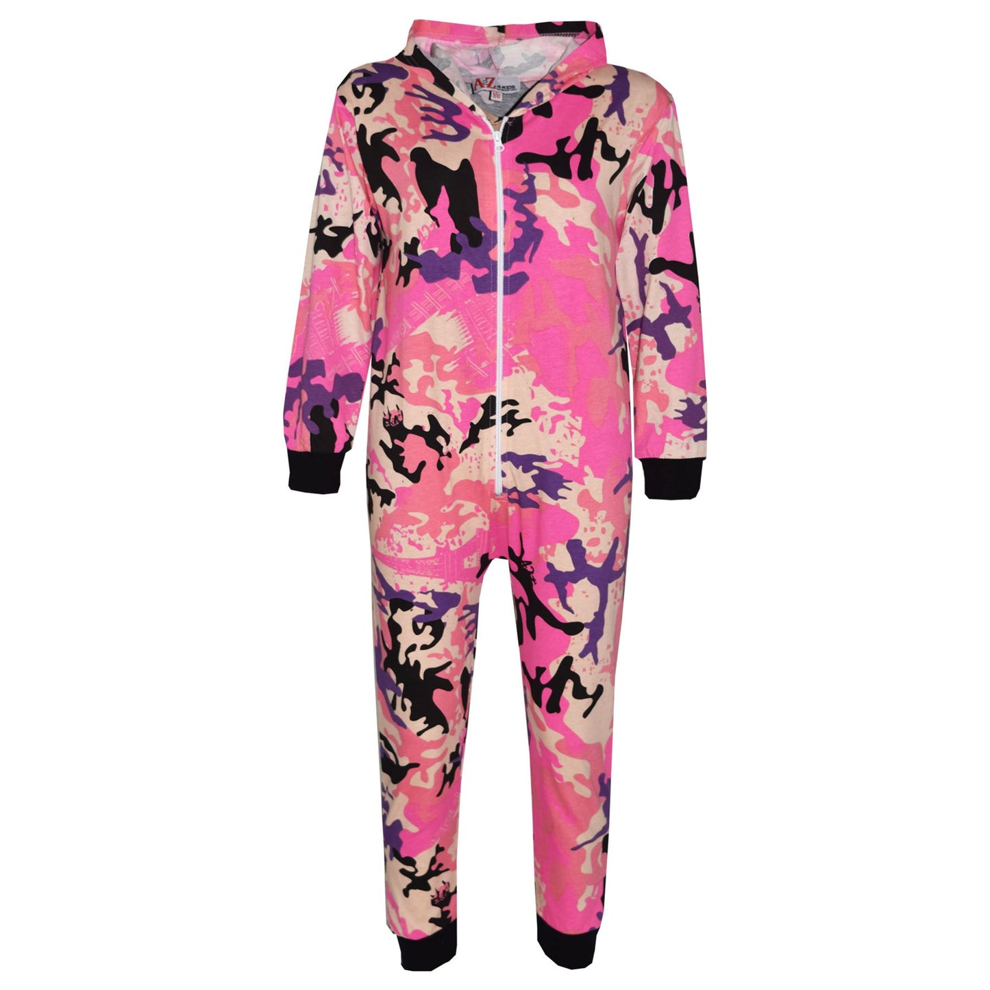 Kids Girls Boys A2Z Onesie One Piece Camouflage Print Jumsuit Playsuit 5-13 Year