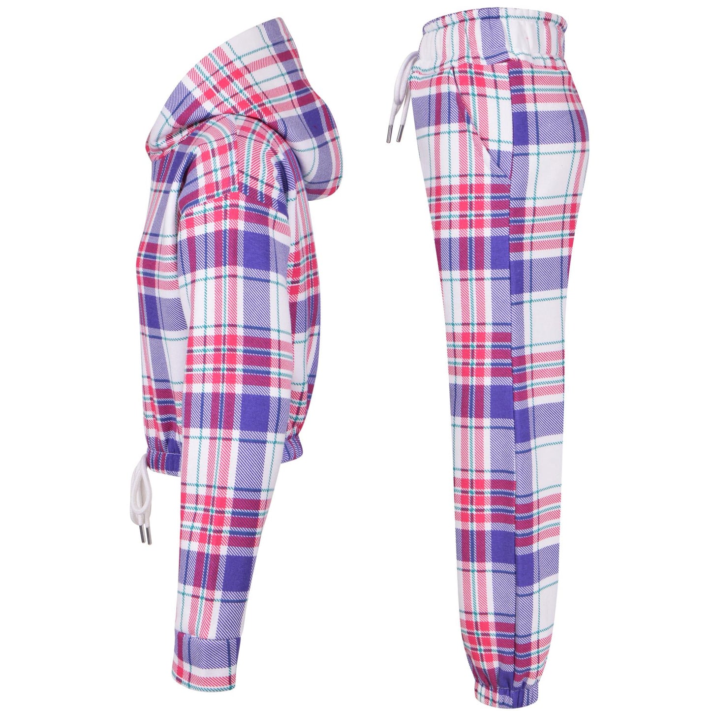 Kids Tie Dye Tracksuit Gym Cropped Hoodie Sweatpants Cord Set Girls Age 5-13