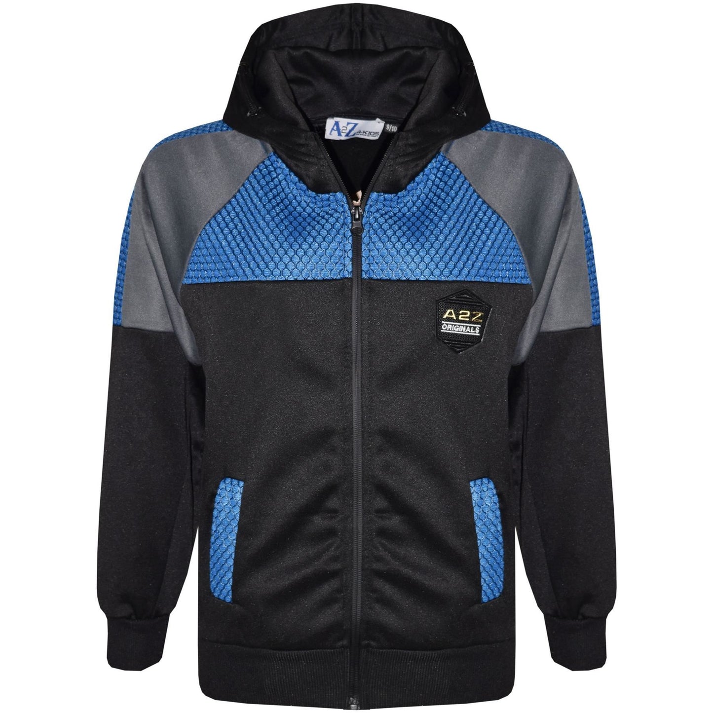 Kids Girls Boys Tracksuits Mesh Hooded Top & Bottom School Sports Jogging Suits