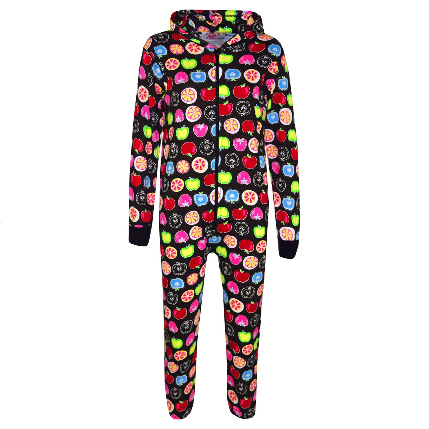 Kids Girls Boys Fruit Print Adorable Comfy Costume A2Z Onesie One Piece Pyjamas