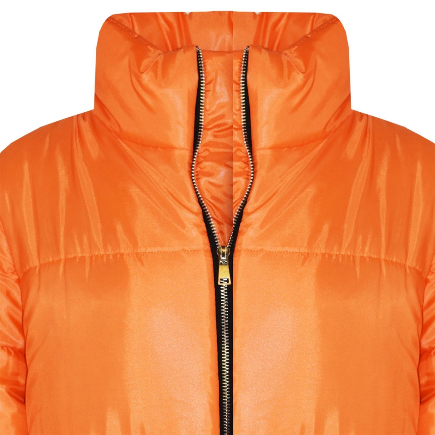 Girls Jacket Kids Wetlook Cropped Padded Quilted Puffer Bubble Jackets Coat 5-13