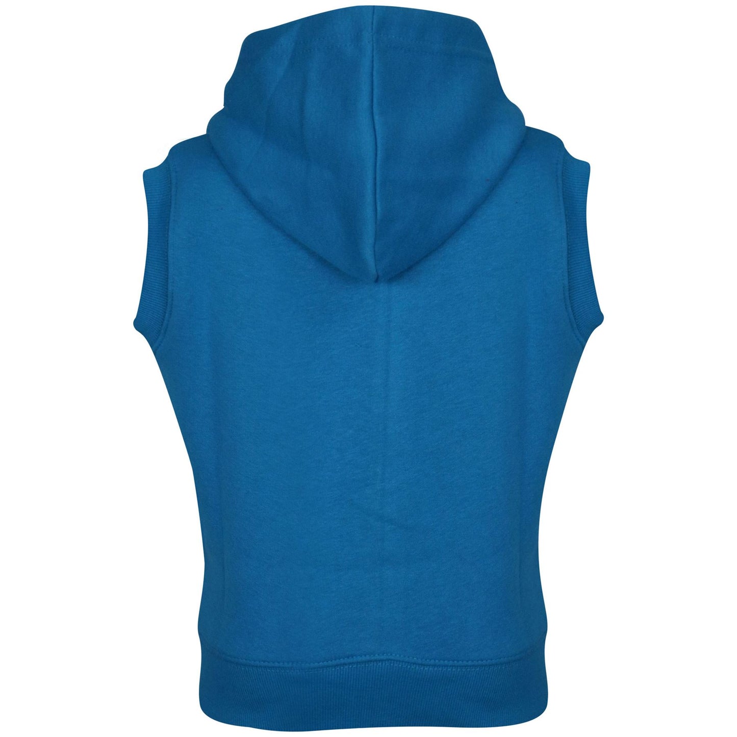 Kids Hooded Gilet Jacket Fleece Fabric No Sleeve Zipper Coat Boys Age 5-13 Year