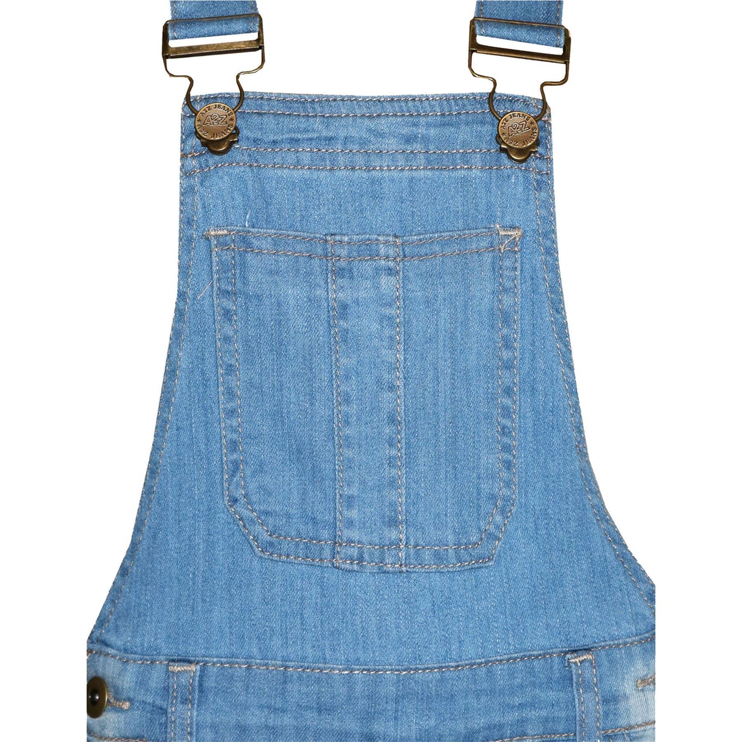 Kids Girls Denim Stretch Dungaree Shorts Jumpsuit Playsuit All In One 7-13 Years