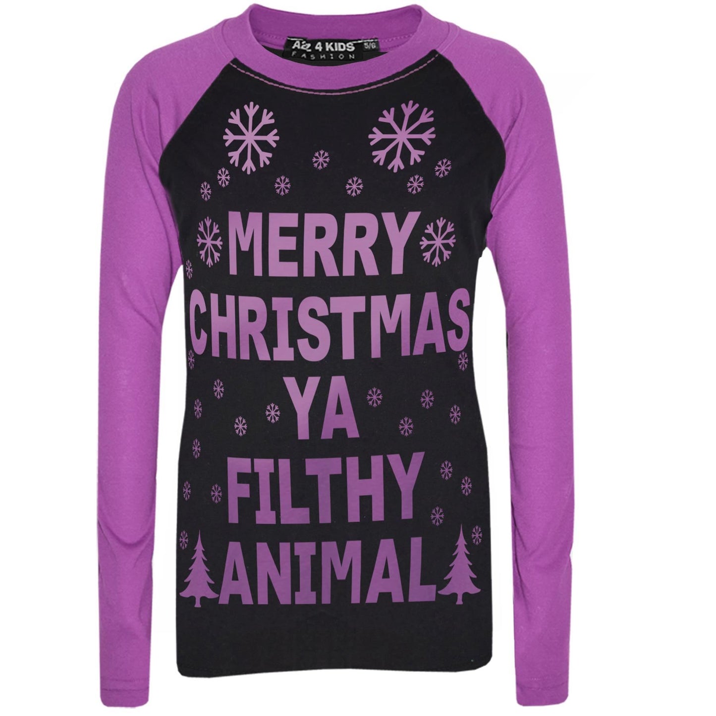 Kids Girls PJS Merry Christmas Ya Filthy Animal Print Trendy PJS Age 2-13 Years