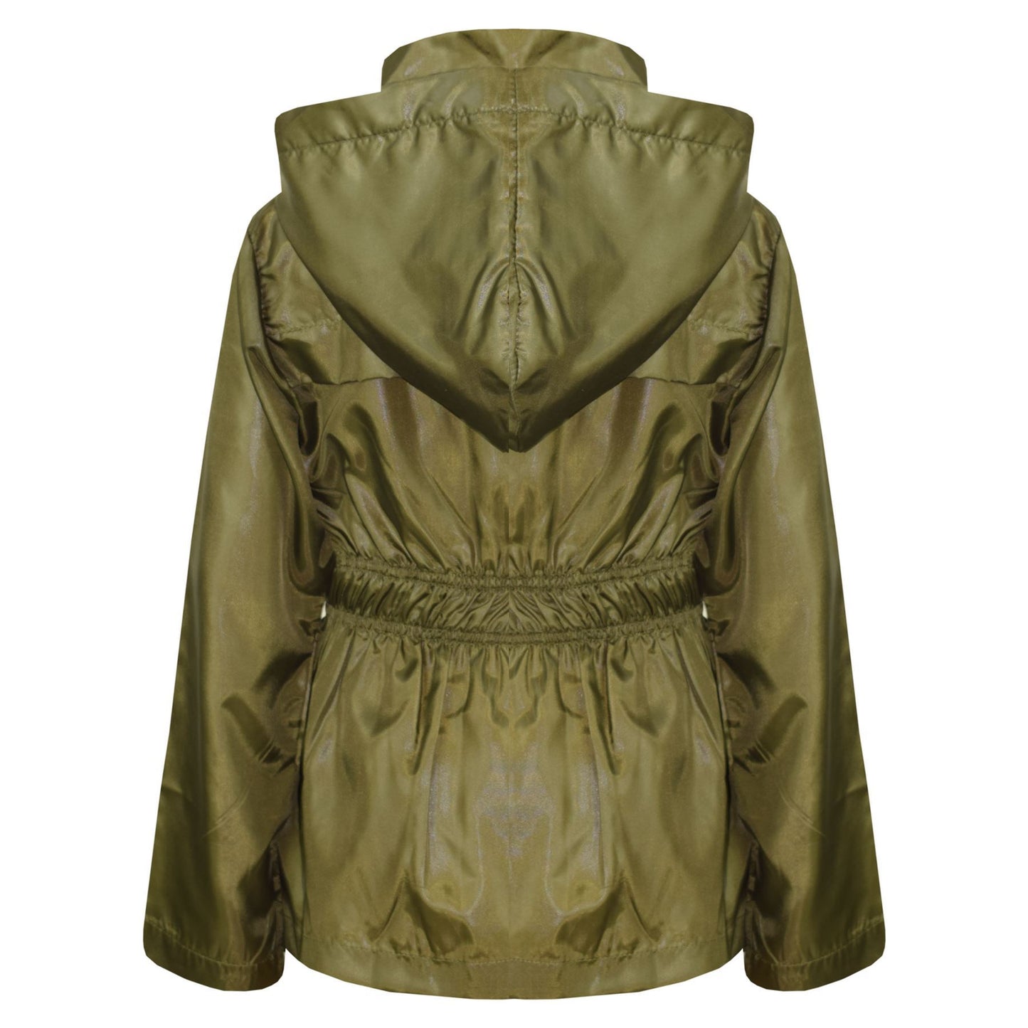 A2Z 4 Kids Unisex Raincoat Jackets Olive Windbreaker Waterproof Parka Shower Resistant Hooded Raincoat Childrens Girls Boys Age 5 6 7 8 9 10 11 12 13 Years