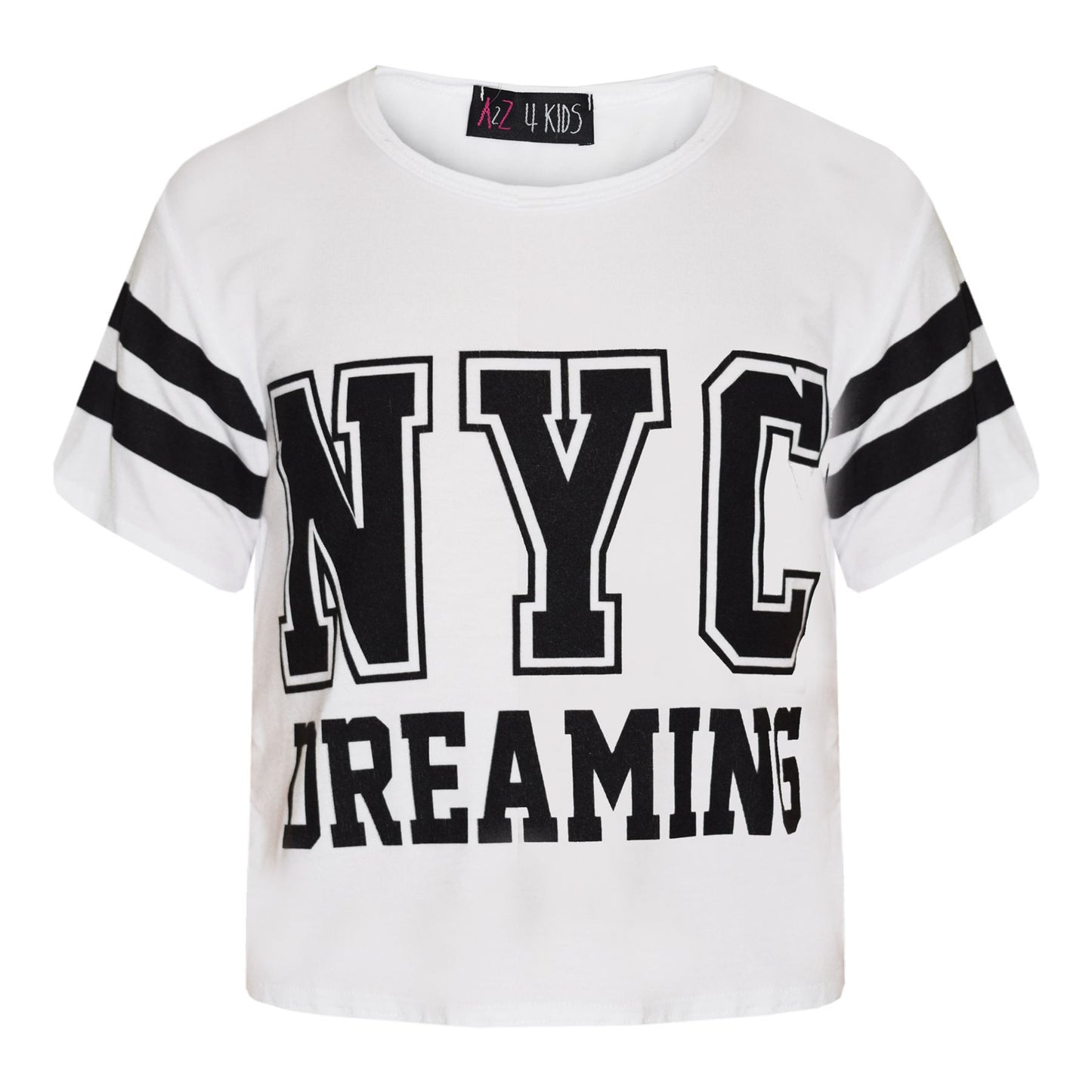 Girls Tops Kids Designer NYC Dreaming Trendy Crop & Fashion Legging Set 7-13 Yrs