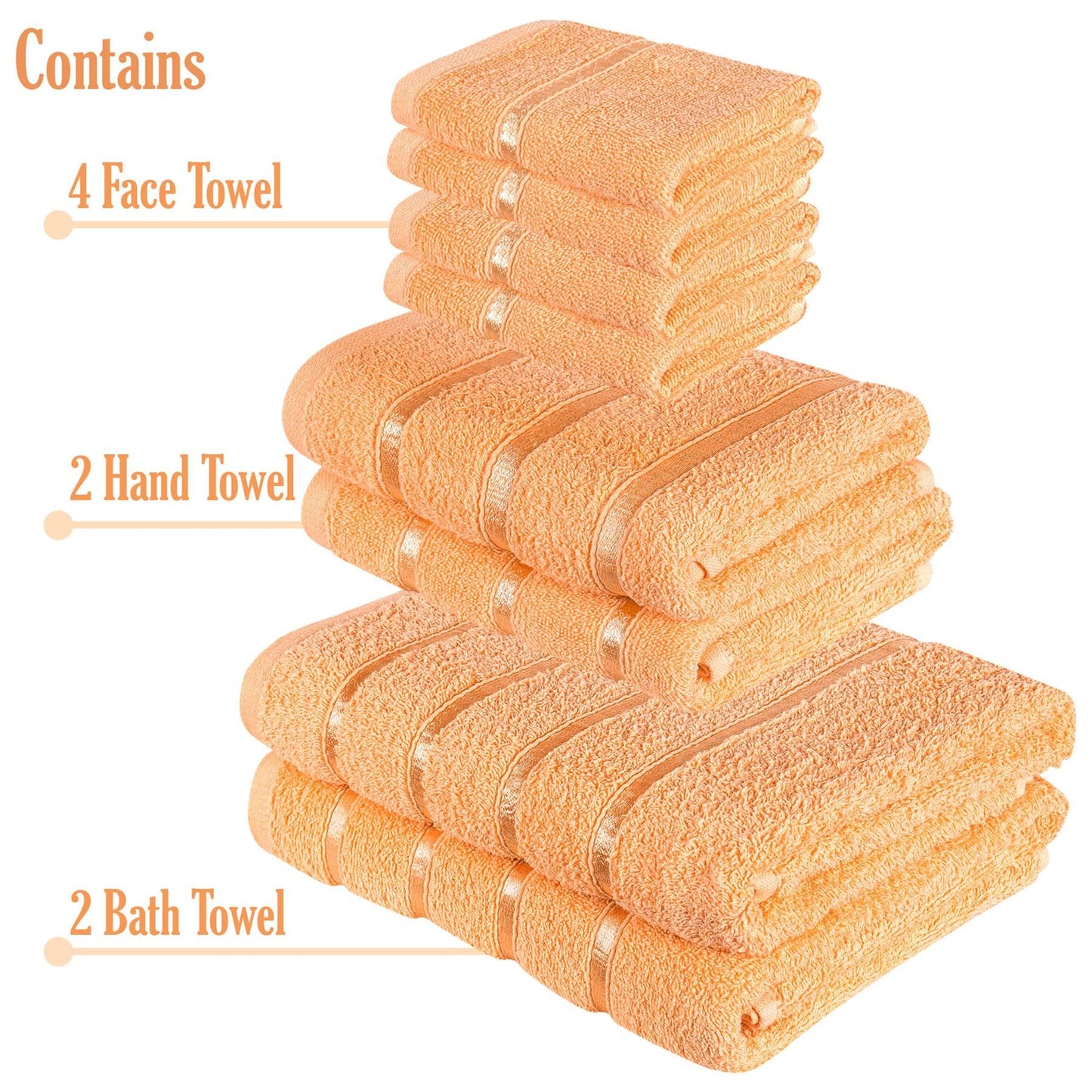 A2Z Luxurious 8 Piece Towel Bale Set  Bath Towels Soft and Absorbent Hand Towel