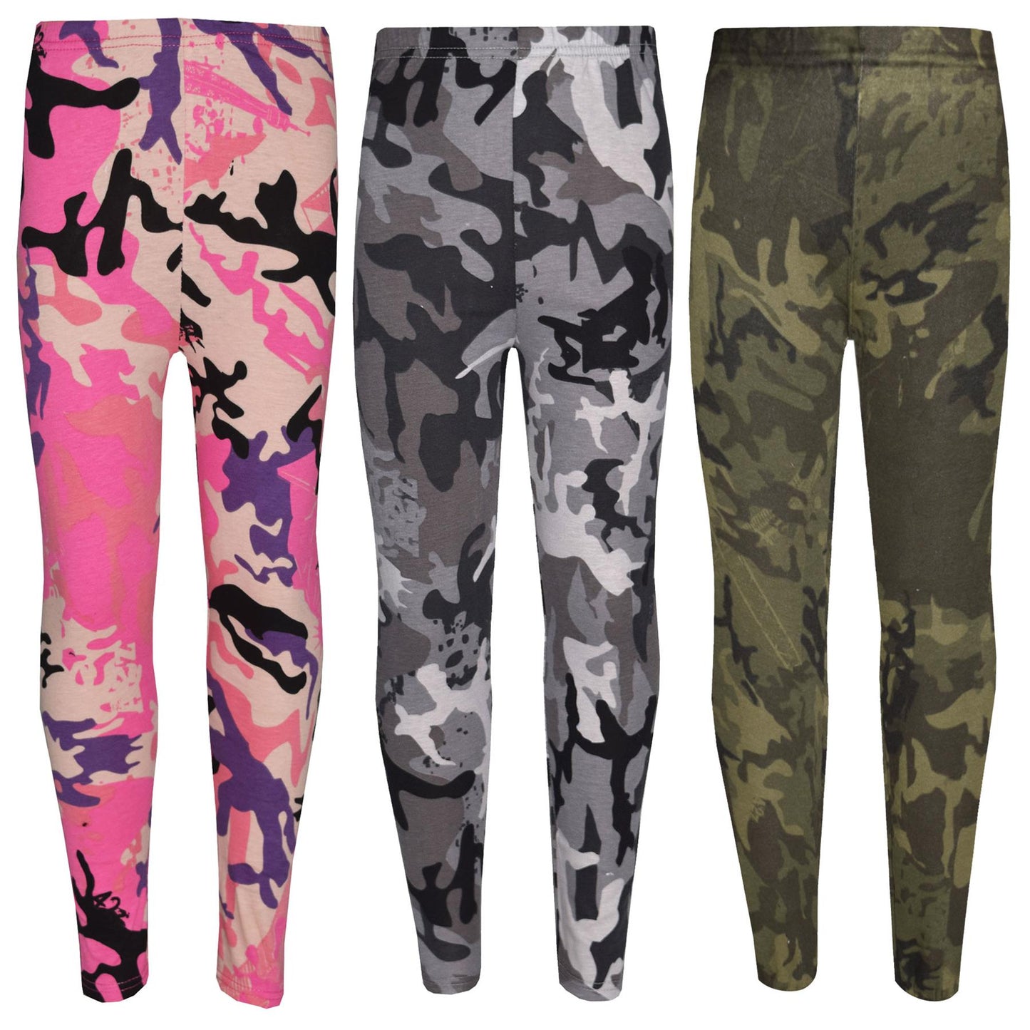 Kids Girls Legging Designer's Camouflage Print Trendy Fashion Leggings 5-13 Year