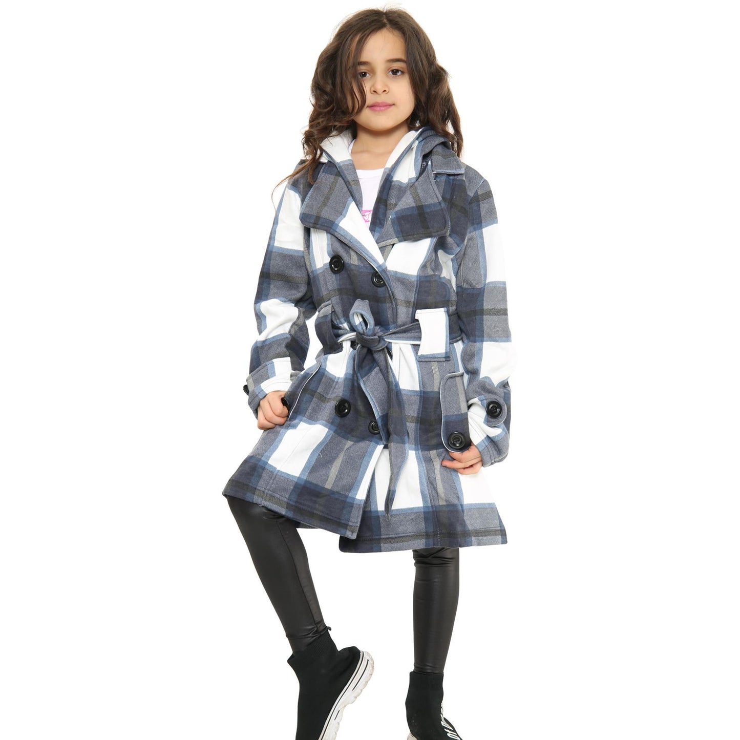 A2Z 4 Kids Parka Jacket Hooded Warm Jacket Oversized Belted Cuffs 5 -13 Years