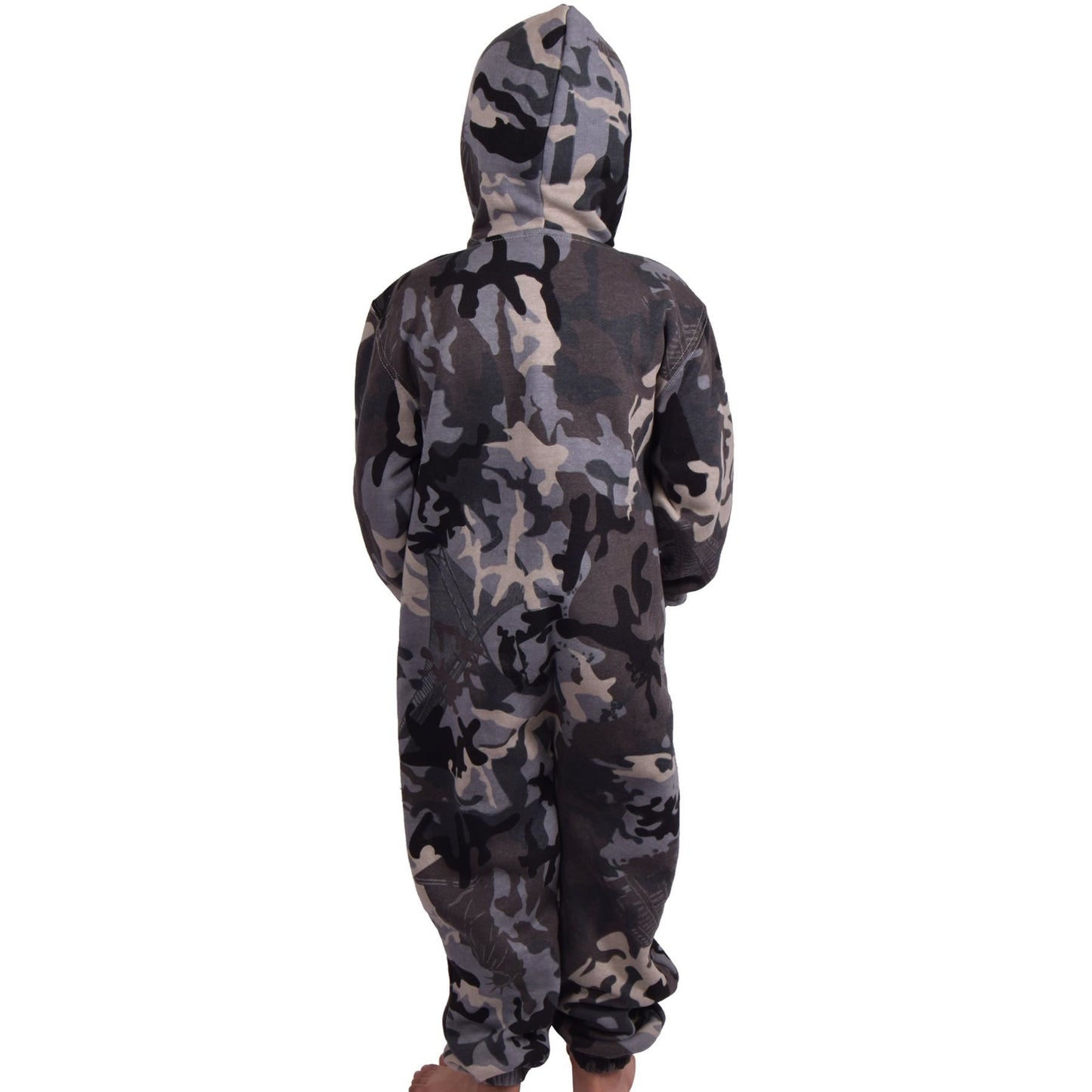 A2Z Onesie One Piece Kids Camo Charcoal Pyjamas Sleepsuit Costume Girls & Boys