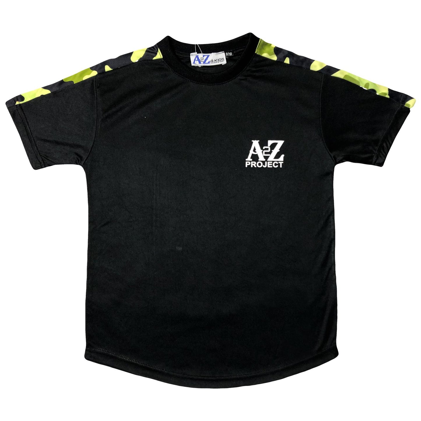 Kids A2Z Project Camo Print Panel Top & Shorts Set Sports Girls Boys Age 5-13