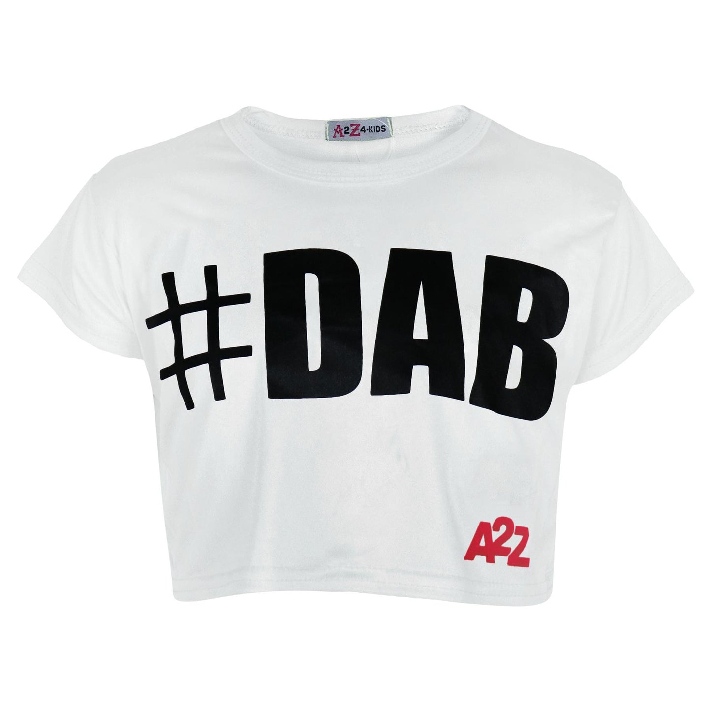 Kids Girls Crop Top #DAB Stylish Floss Fashion Trendy T Shirt Tops Tees 5-13 Yr
